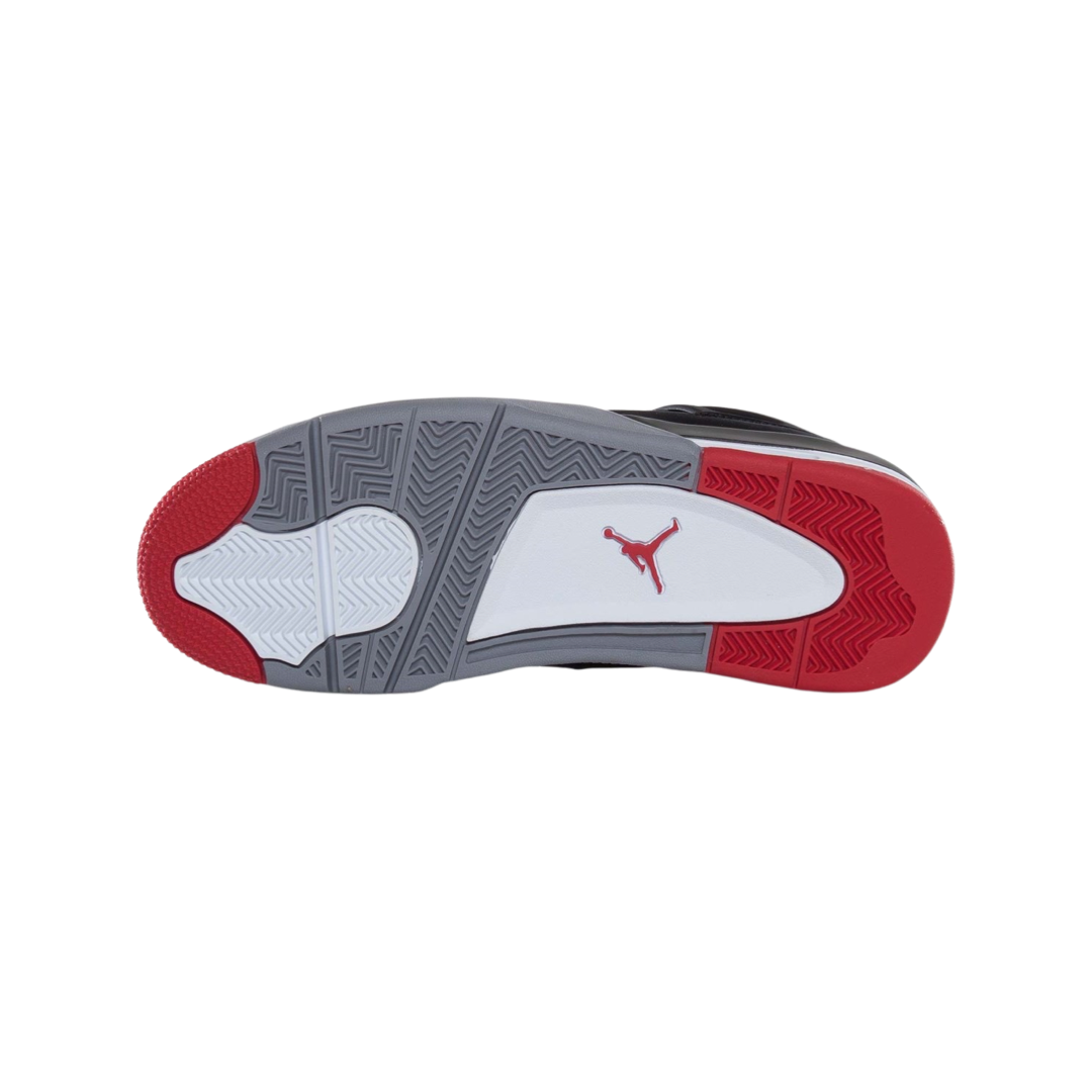Air Jordan 4 Retro BRED Black Cement Grey Fire Red Sneakers - Men's Basketball Shoes for Streetwear & Casual Outfits