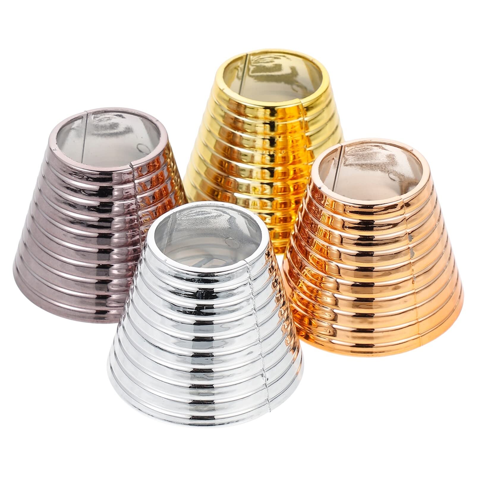 FRCOLOR 4Pcs Punk Metal Ponytail Hair Cuff - Elastic Hair Ties & Buckle Hair Clips for Women, Gothic Hair Accessories for Parties, Concerts and Daily Styling
