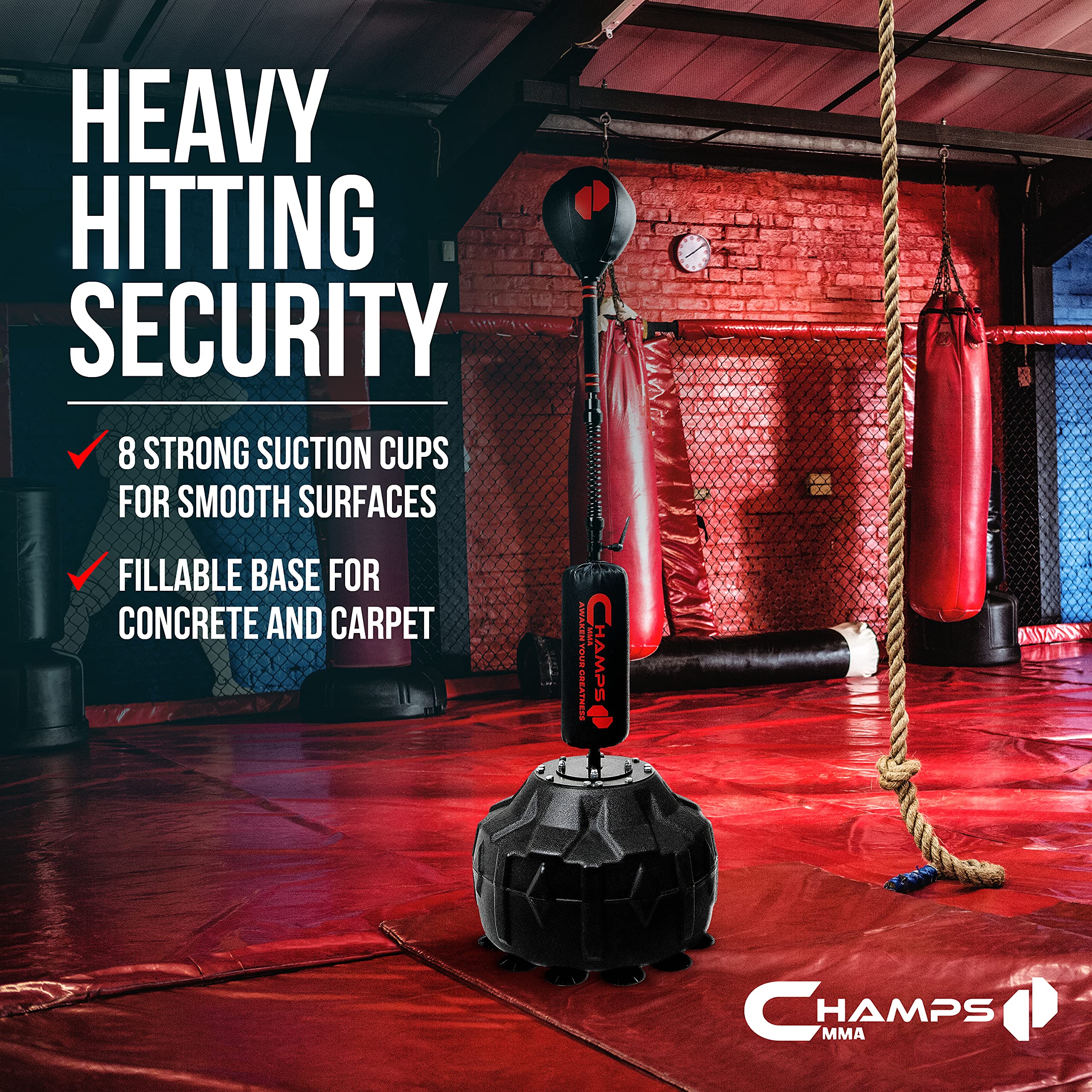 Cobra Reflex Punching Bag - Ultra-Fast Bounceback Boxing Bag for Speed, Reflexes & Stamina Training - Adjustable Height with Stand & Suction Cups - Perfect for Home Gym, Boxing Practice & MMA Workouts