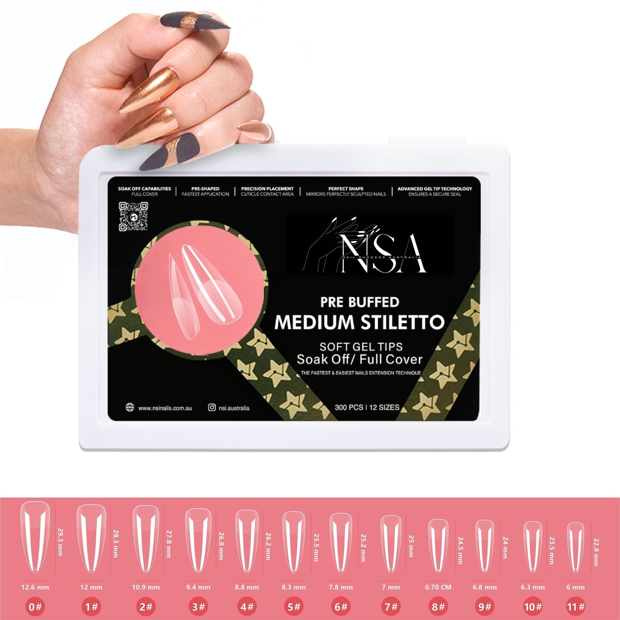 Gel Nail Extensions - Pre Buffed Tips for Strong & Natural-Looking Nails | Perfect for DIY Manicures & Salon Quality Results