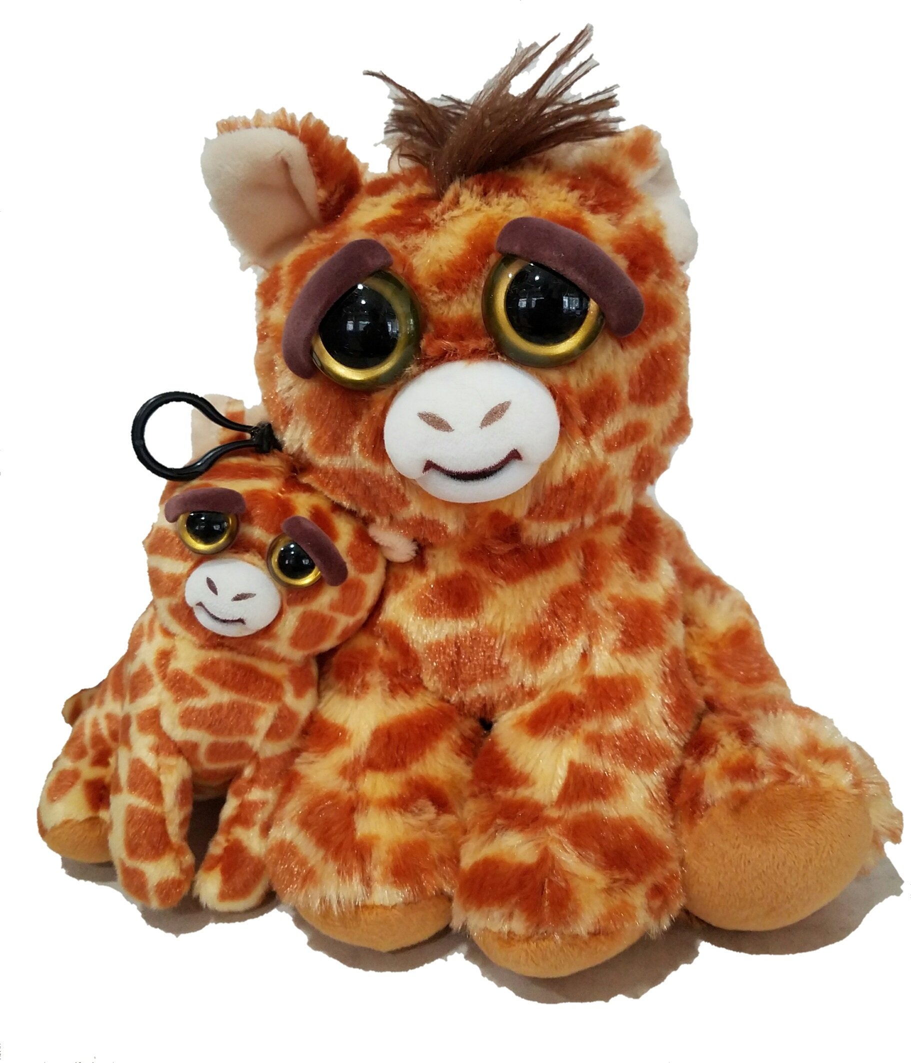Feisty Pets Ginormous Gracie The Mama Giraffe and Baby Scrappy Savannah Plush Toy Set - Soft Stuffed Animal Giraffe Family for Kids, Perfect for Cuddling, Nursery Decor, and Imaginative Play