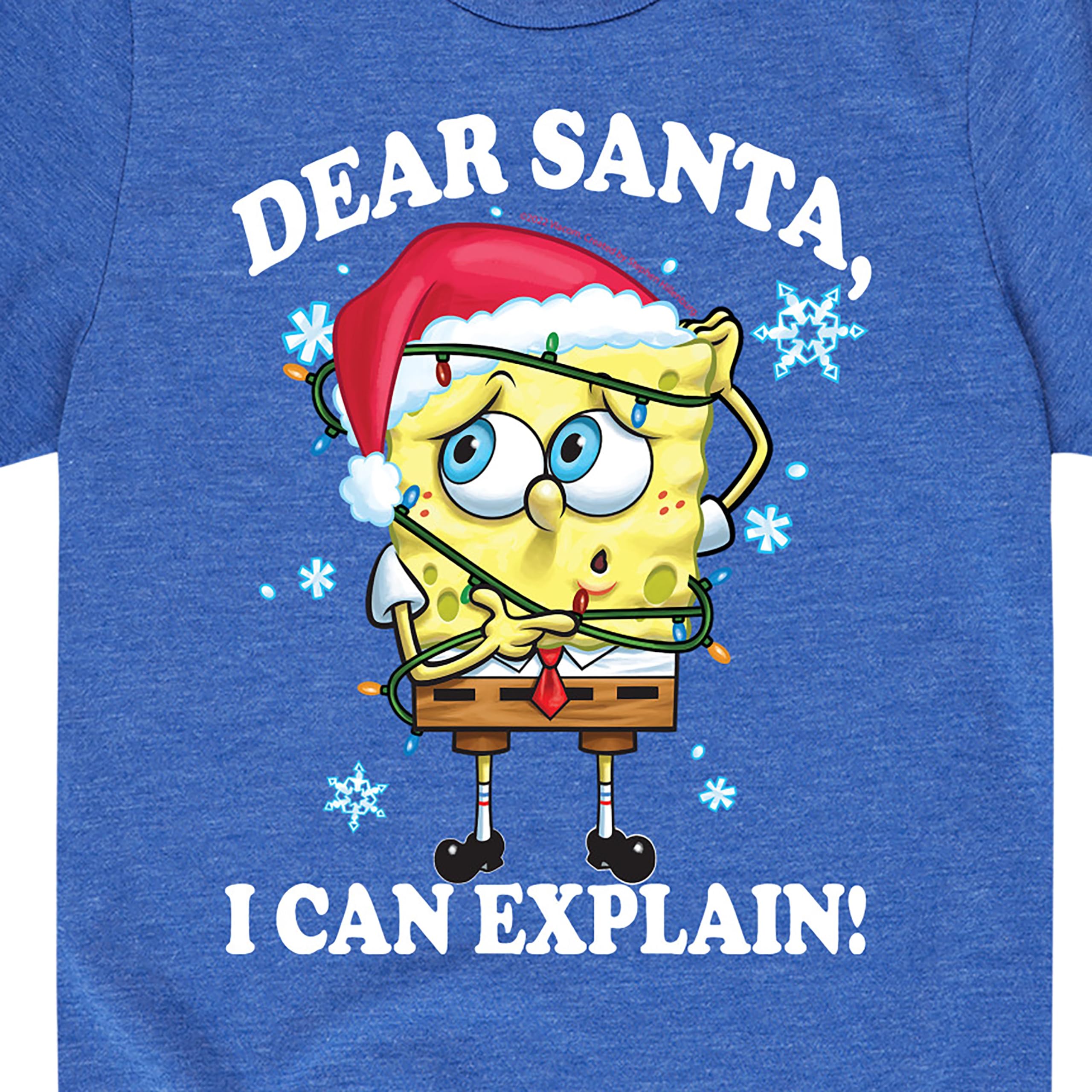 Spongebob Squarepants Dear Santa Graphic T-Shirt for Toddler & Youth - Soft Cotton Short Sleeve Tee - Fun Christmas Holiday Gift for Kids - Perfect for Family Photos & Holiday Parties