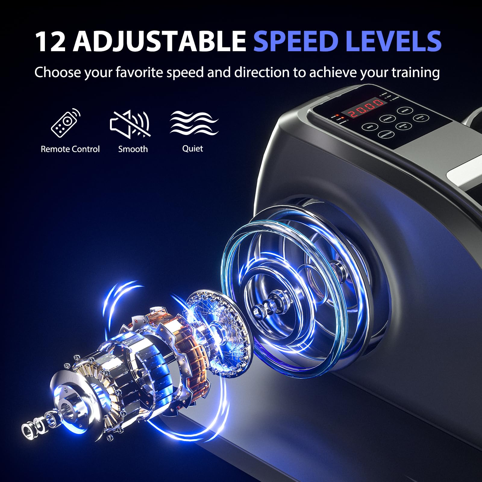 Compact Under Desk Elliptical Machine - Quiet Mini Pedal Exerciser with Adjustable Resistance & LED Display - Home Office Workout Equipment for Leg & Arm Exercise While Sitting (Ideal for Small Spaces, Work from Home & Sedentary Lifestyles)