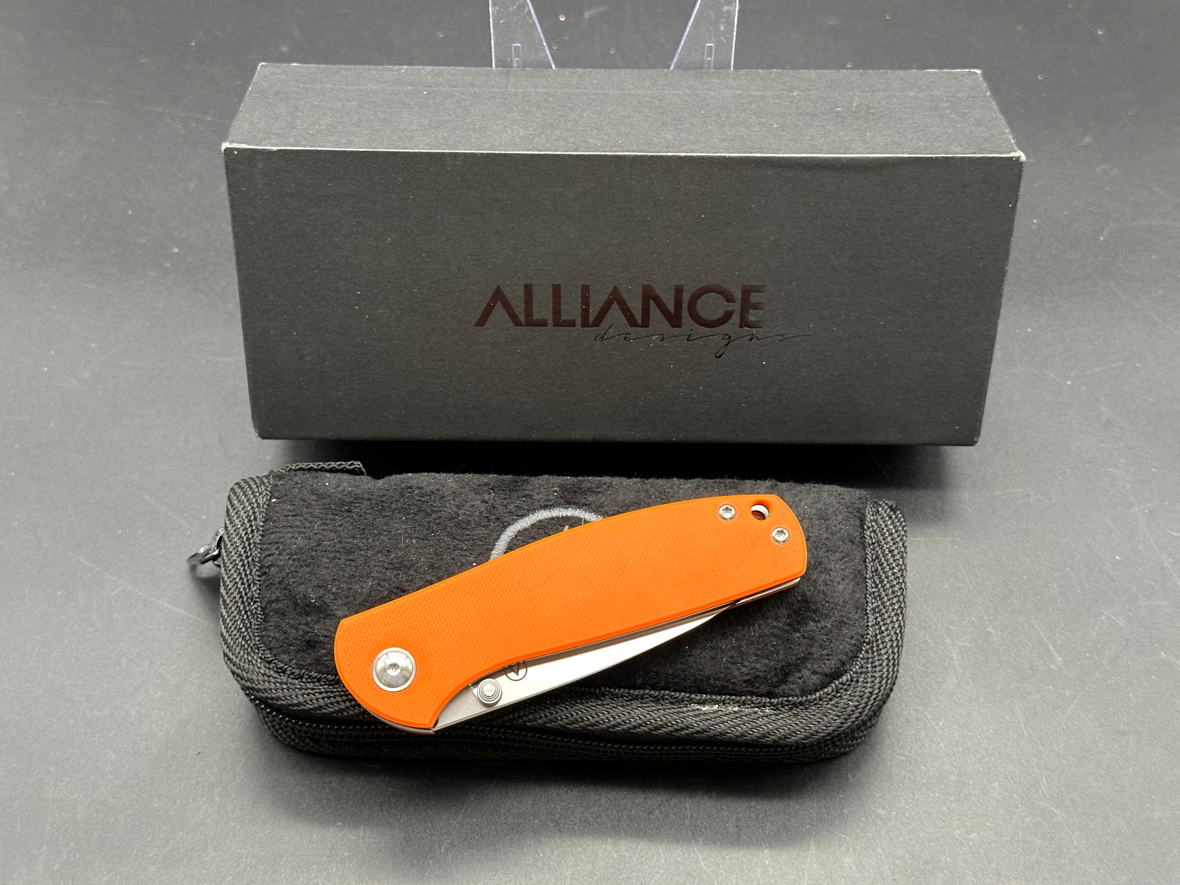 Premium M390 Steel Folding Knife with G10 Handle - Jasmine Orange - EDC Pocket Knife for Outdoor, Camping, and Everyday Carry