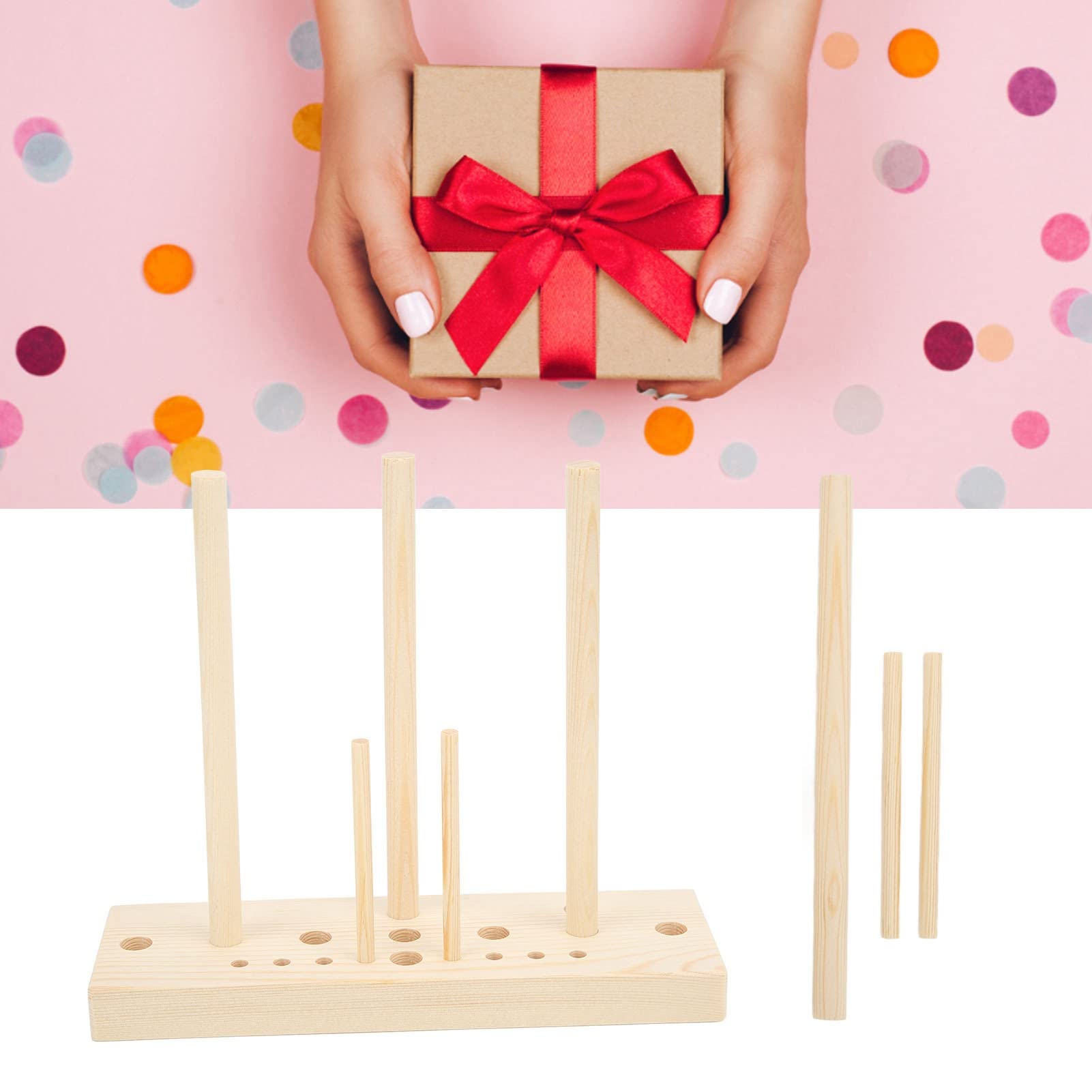 Premium Wooden Bow Maker Kit for DIY Ribbon Bows - Handmade Craft Tool with Wooden Board Sticks for Party Decorations, Gift Wrapping & Wedding Crafts