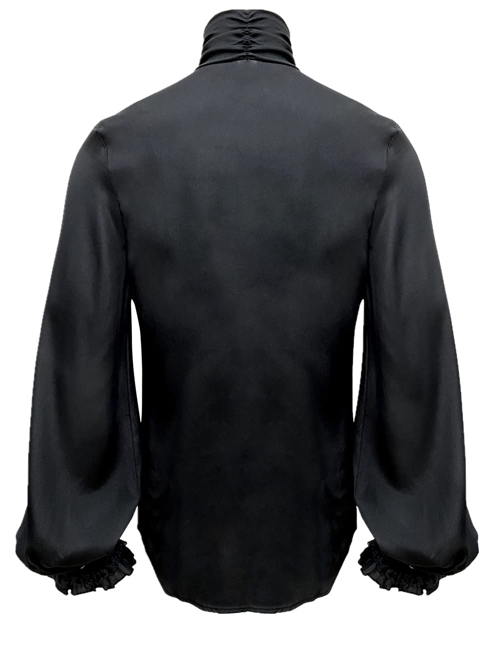 Men's Pirate Vampire Shirt - Renaissance Victorian Gothic Costume Top for Halloween, Cosplay & Medieval Themed Parties | Premium Long Sleeve Lace-Up Blouse