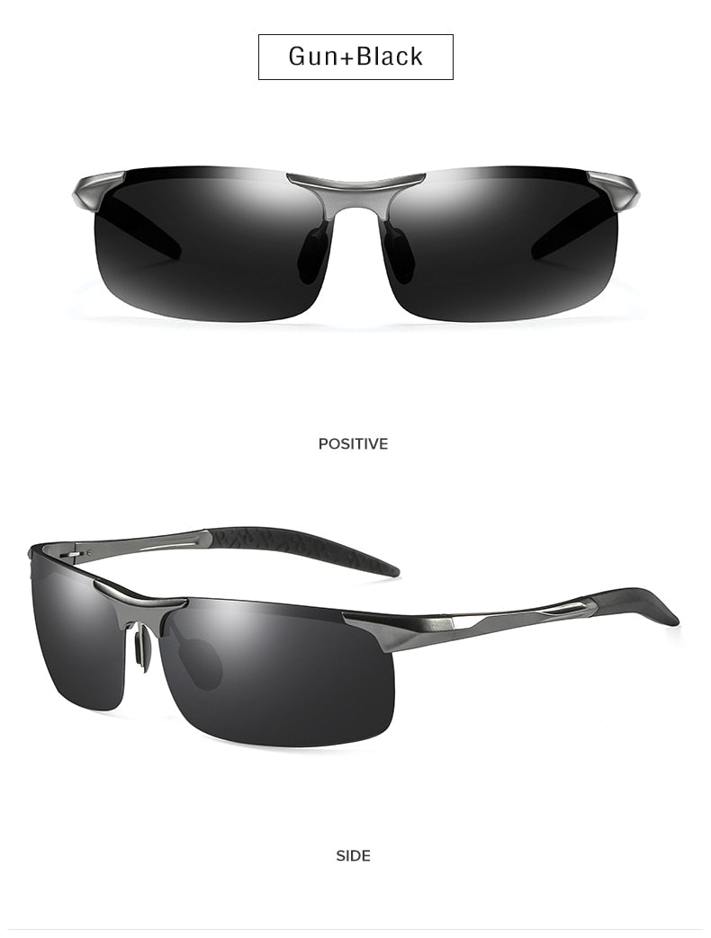 Aidien Men's Full Rim Square TR90 Myopic Reading Glasses & Sunglasses - Lightweight & Durable for Indoor Reading & Outdoor Sun Protection