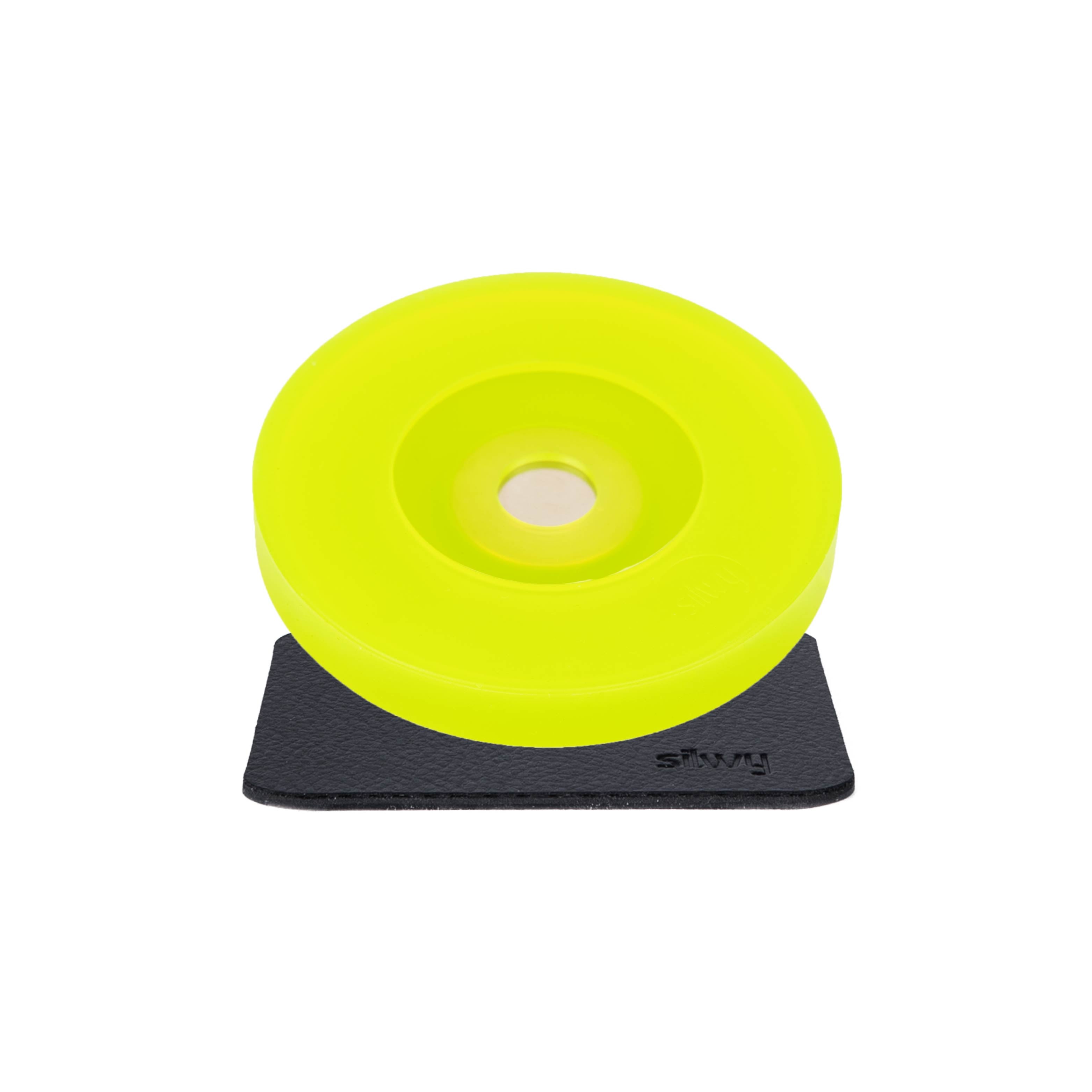 Magnetic Coaster for Stemware Glasses - Yellow with Non-Slip Pad | Perfect for Wine Glasses, Champagne Flutes & Cocktail Parties