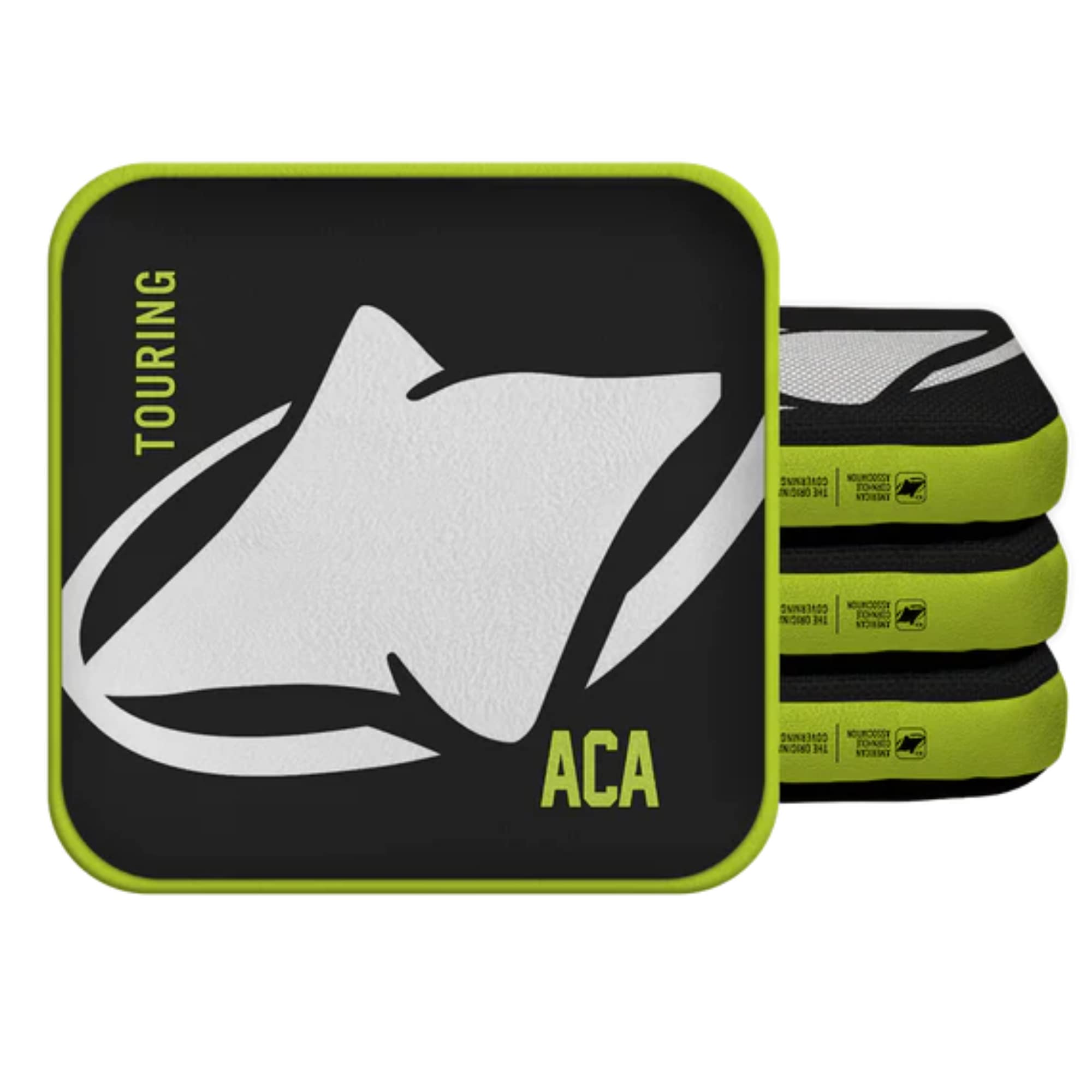 ACA Synergy Edge Professional Cornhole Bags - Dual Sided 6x6 Inch with Custom Logo - Premium Black Bean Bags for Backyard Games, Tailgating & Outdoor Parties