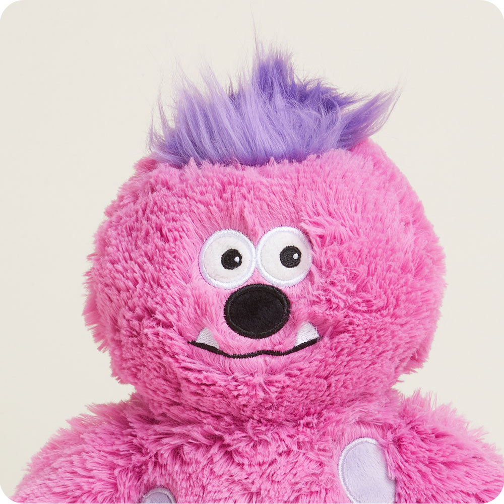 Pink Monster Warmies - Soft Plush Microwaveable Heating Pad for Kids & Adults - Perfect for Stress Relief, Anxiety, and Muscle Pain - Ideal for Home, Office, and Travel Use
