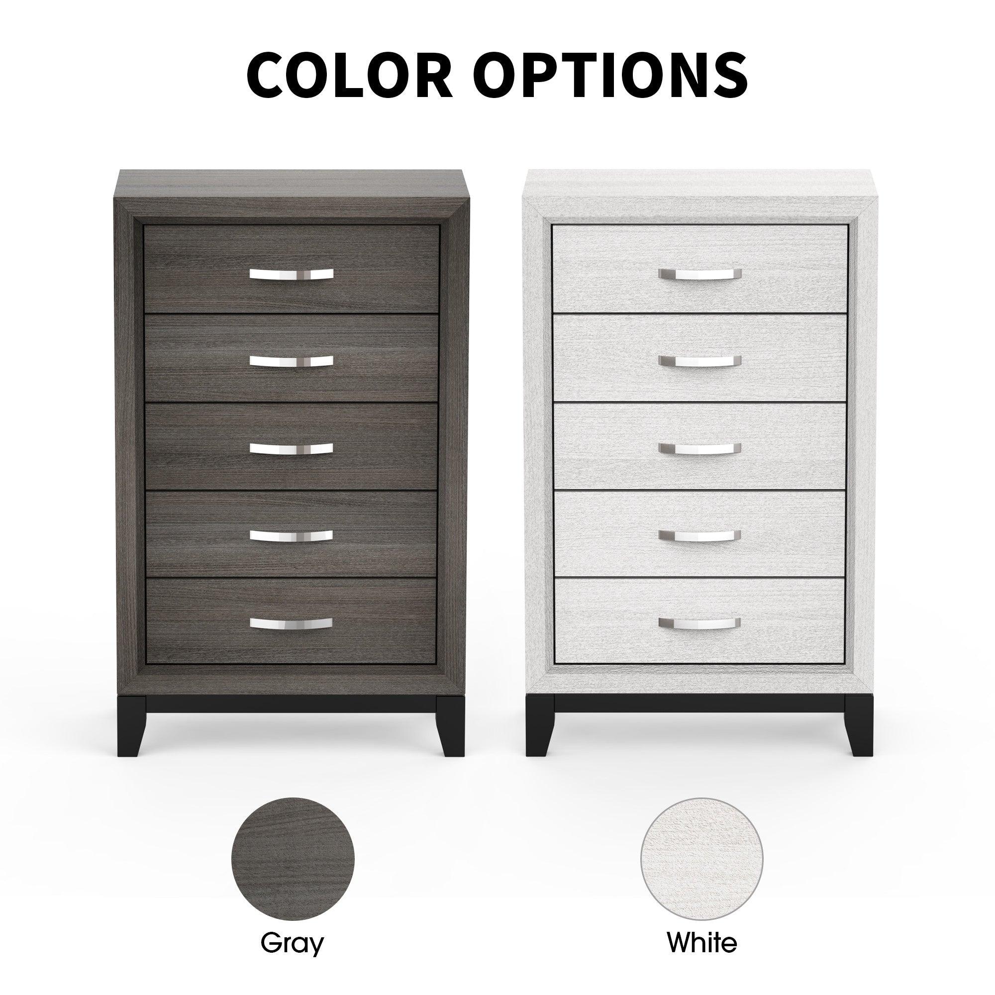 Modern 31-Inch 5-Drawer Chest for Bedroom & Living Room - Stylish Storage Solution for Clothes, Blankets, and Home Organization