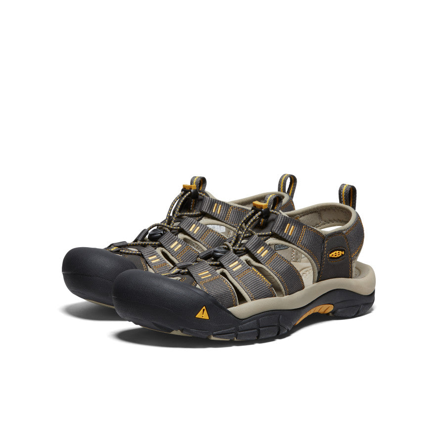 Men's Newport H2 Sandal - Lightweight Waterproof Hiking Sandals for Men, Comfortable Outdoor Adventure Shoes (Raven/Aluminum) - Perfect for Beach, Camping, and Travel