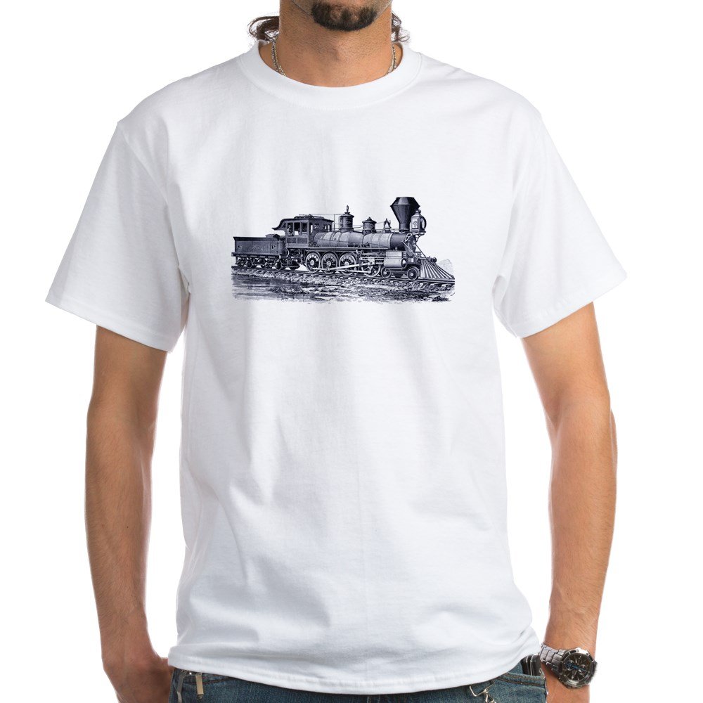 Blue Locomotive Cotton T-Shirt - Soft Comfortable Men's & Women's Casual Tee - Perfect for Everyday Wear, Gifts & Graphic Apparel Lovers