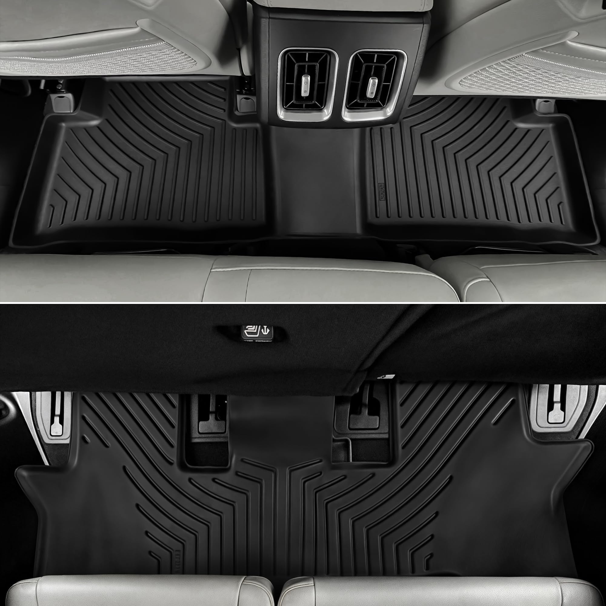 OEDRO Custom Fit TPE Floor Mats & Trunk Liner with Backrest Protector for 2021-2025 Kia Sorento (6/7 Seater, Non-Hybrid) - All-Weather Car Accessories for SUV Interior Protection, Perfect for Family Road Trips and Daily Commuting