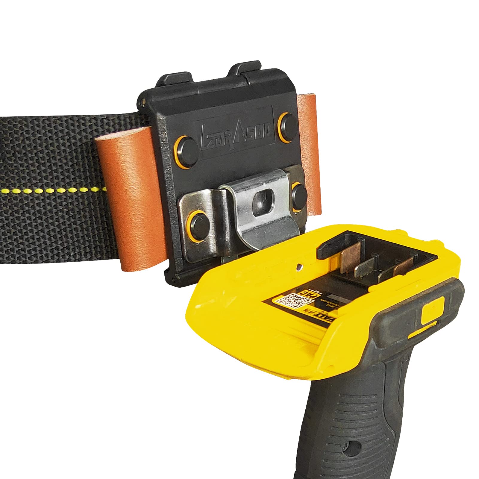 **Heavy Duty Tape Measure Holder & Drill Holster - Tactical Tool Belt Clip with Hook - Small Electrician Pouch for Cordless Tools | Perfect for Construction, DIY & Electrician Work**