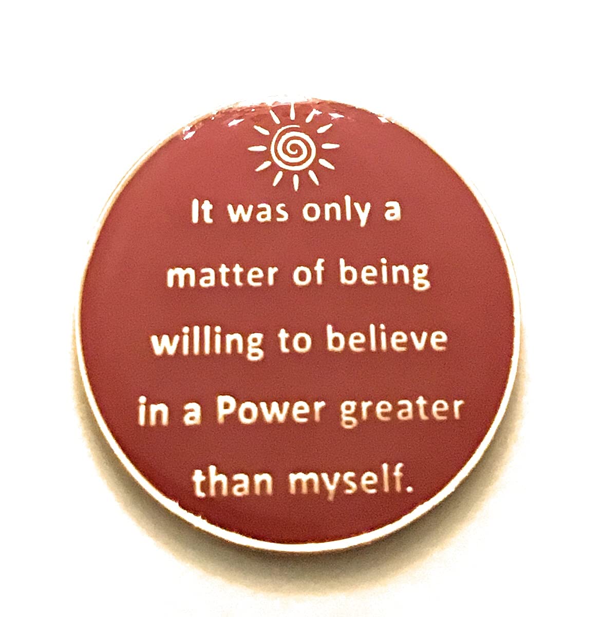 35 Year AA Medallion - Orange & Yellow Chip Token Coin for Recovery Milestones | Sobriety Gift, 12-Step Program Reward, Collectible Keepsake