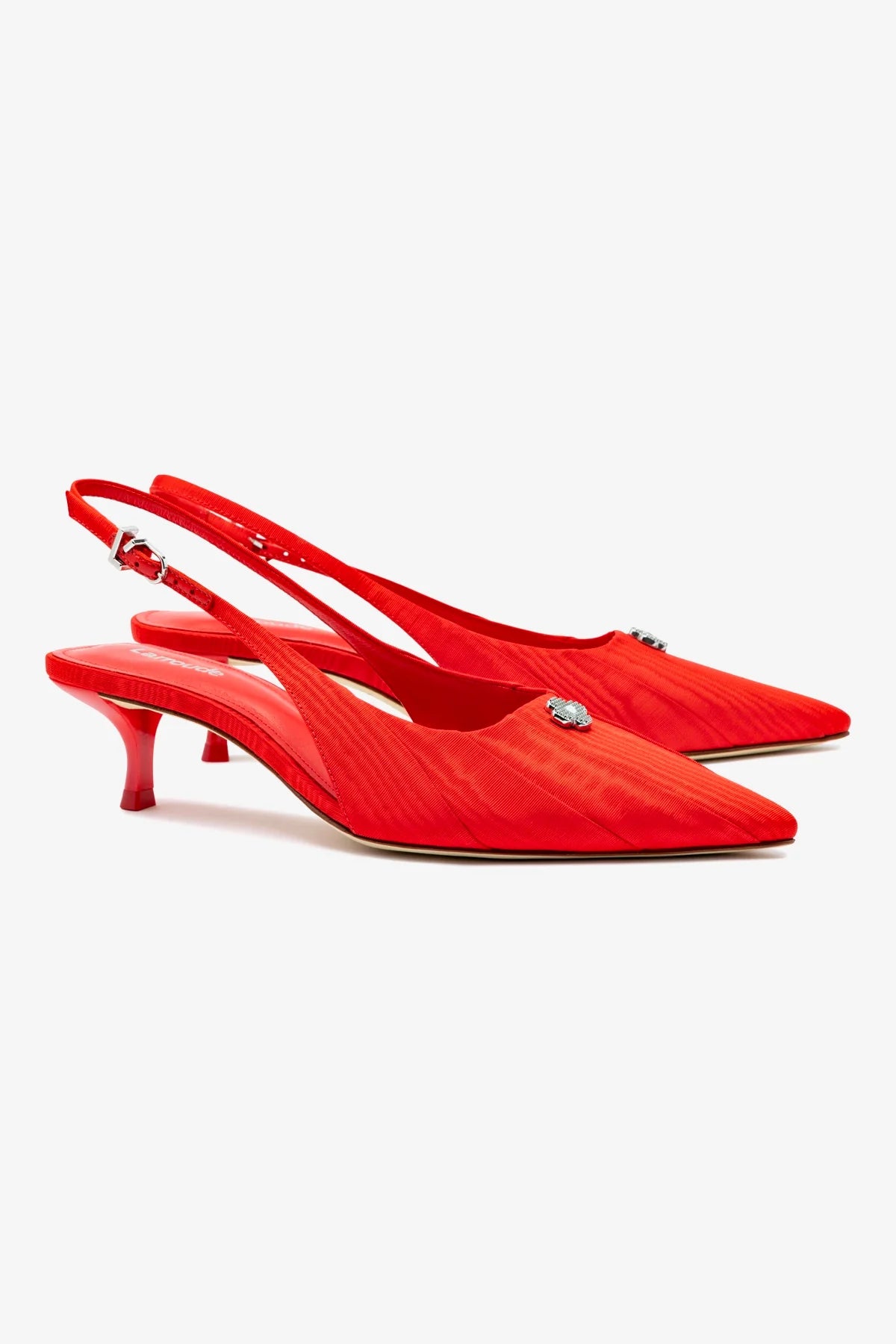 Maxine Women's Red Fabric Pump Shoes - Elegant High Heels for Office, Party & Special Occasions