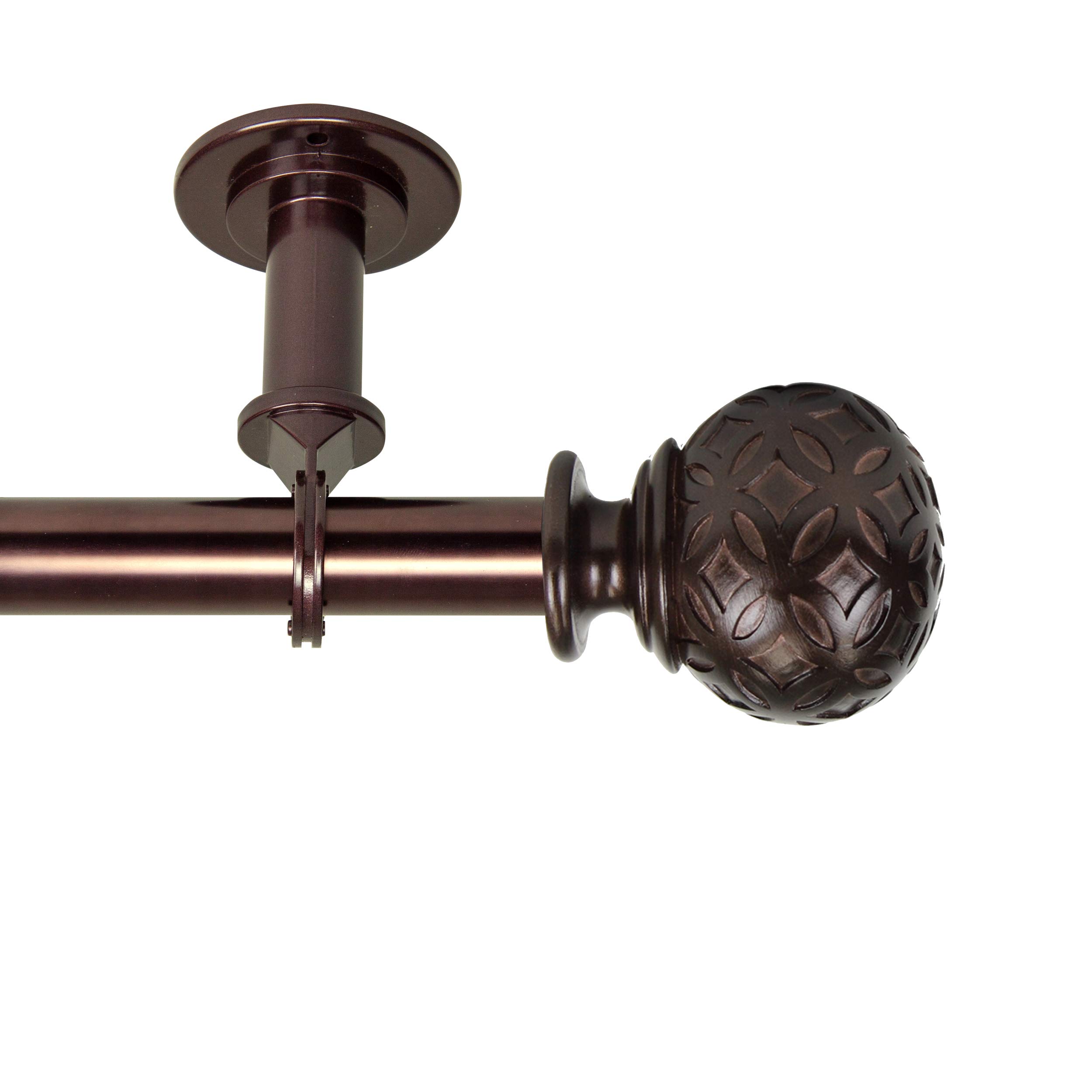 Rod Desyne Odelia 1 Inch Ceiling Curtain Rod - Adjustable 120 to 170 Inches - Bronze Finish Room Divider for Living Room, Bedroom & Home Decor