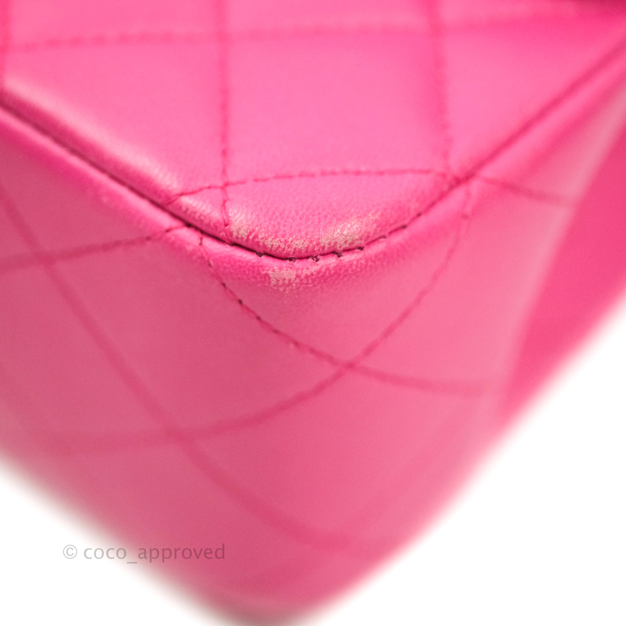 Chanel Classic Medium Double Flap Bag in Hot Pink Lambskin with Gold Hardware - Luxury Handbag for Women, Perfect for Parties, Weddings & Special Occasions