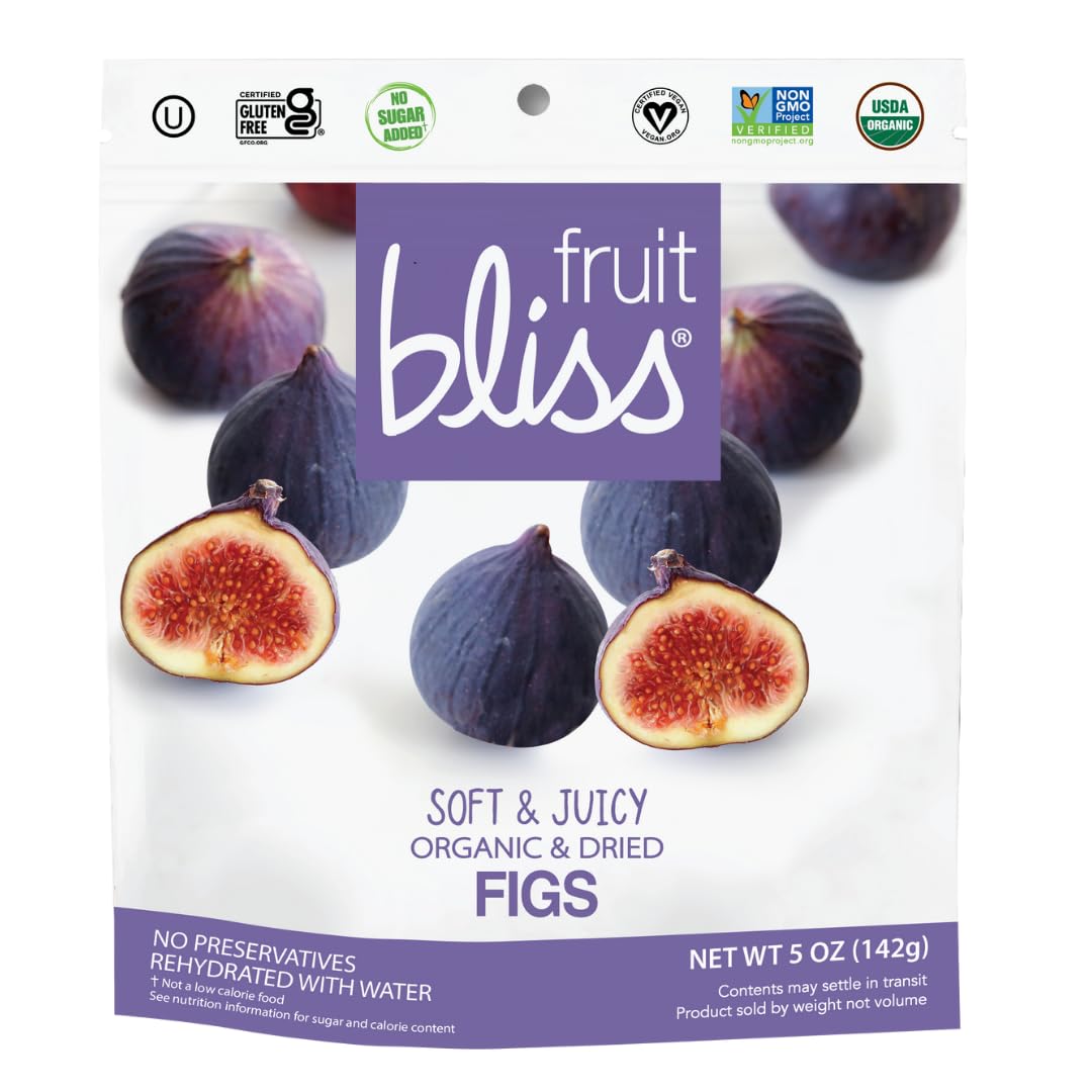 Organic Turkish Figs Dried Fruit Snacks - 6 Pack (5oz Each) | Healthy Natural Snack for Kids & Adults | Perfect for Lunch Boxes, Hiking & Office Snacking