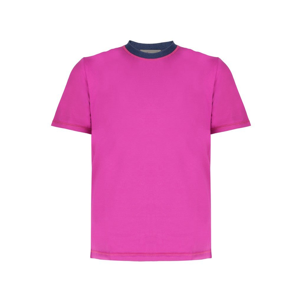 FERRANTE Soft Cotton Jersey Crew Neck T-Shirt for Women - Comfortable & Stylish Casual Wear in Lilac - Perfect for Everyday Outfits, Lounge Wear & Summer Fashion