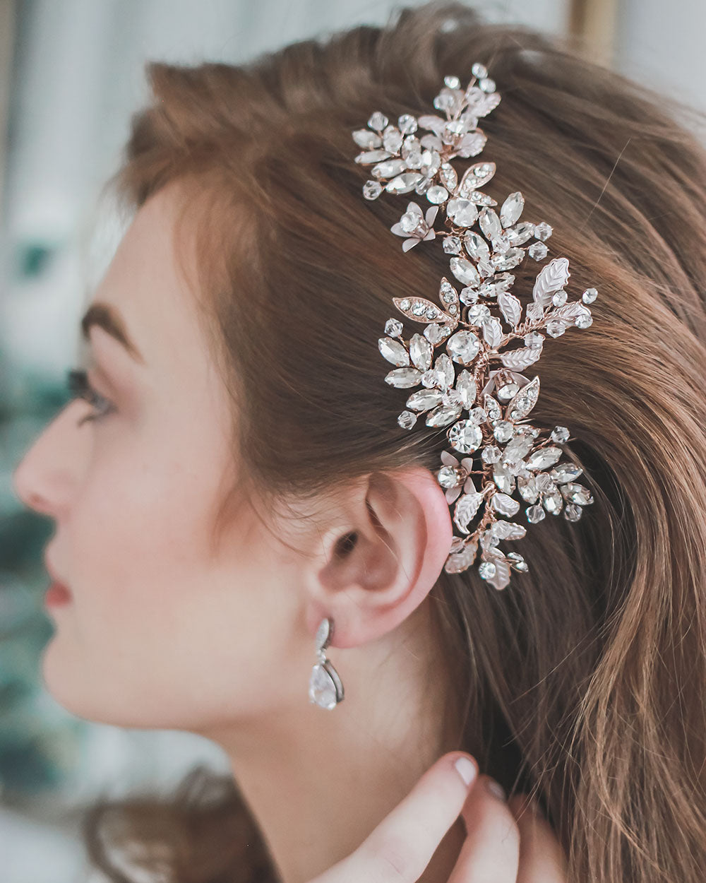 Fiona Crystal Hair Comb - Elegant Detangling Comb for Women, Smooth & Gentle on Hair - Perfect for Styling, Detangling, and Salon Use