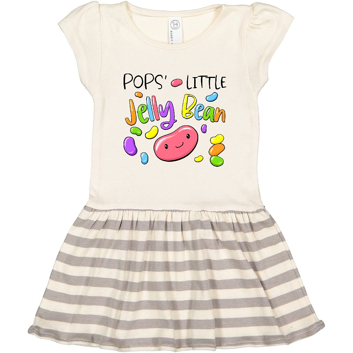 Inktastic Pops' Little Jellybean Cute Easter Candy Toddler Dress - Adorable Spring Outfit for Baby Girls | Perfect for Easter Photos, Family Gatherings & Holiday Celebrations