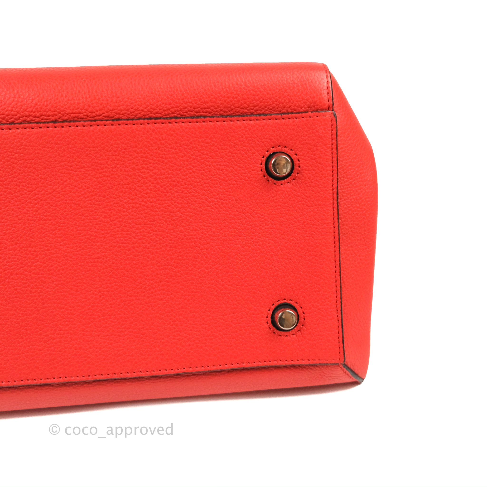 Celine Edge Bag in Tomato Red Grained Calfskin Leather - Stylish Crossbody Purse for Women, Perfect for Work, Travel & Everyday Use