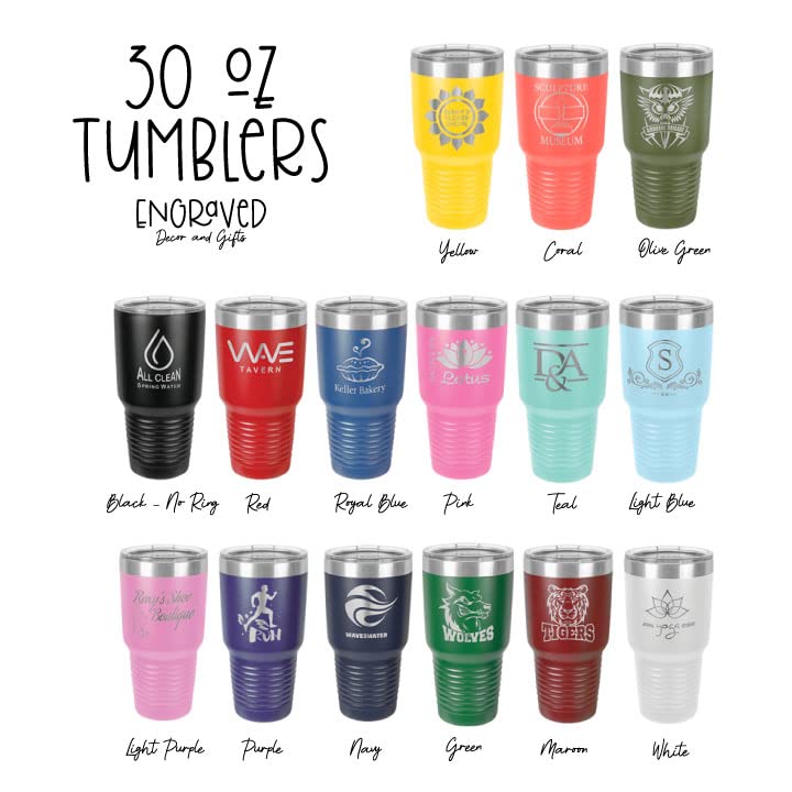 30oz & 20oz Insulated Tumbler Cup - Personalized Fishing & Travel Mug for Outdoor Adventures | Lake Life Stainless Steel Water Bottle for Camping, Hiking, Beach & Daily Use