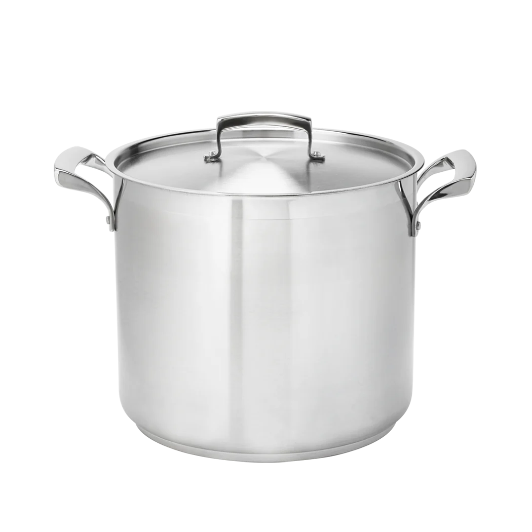 Thermalloy 32 Quart Stainless Steel Stock Pot - Large Cooking Pot for Soups, Stews, Pasta & Canning - Commercial & Home Kitchen Use