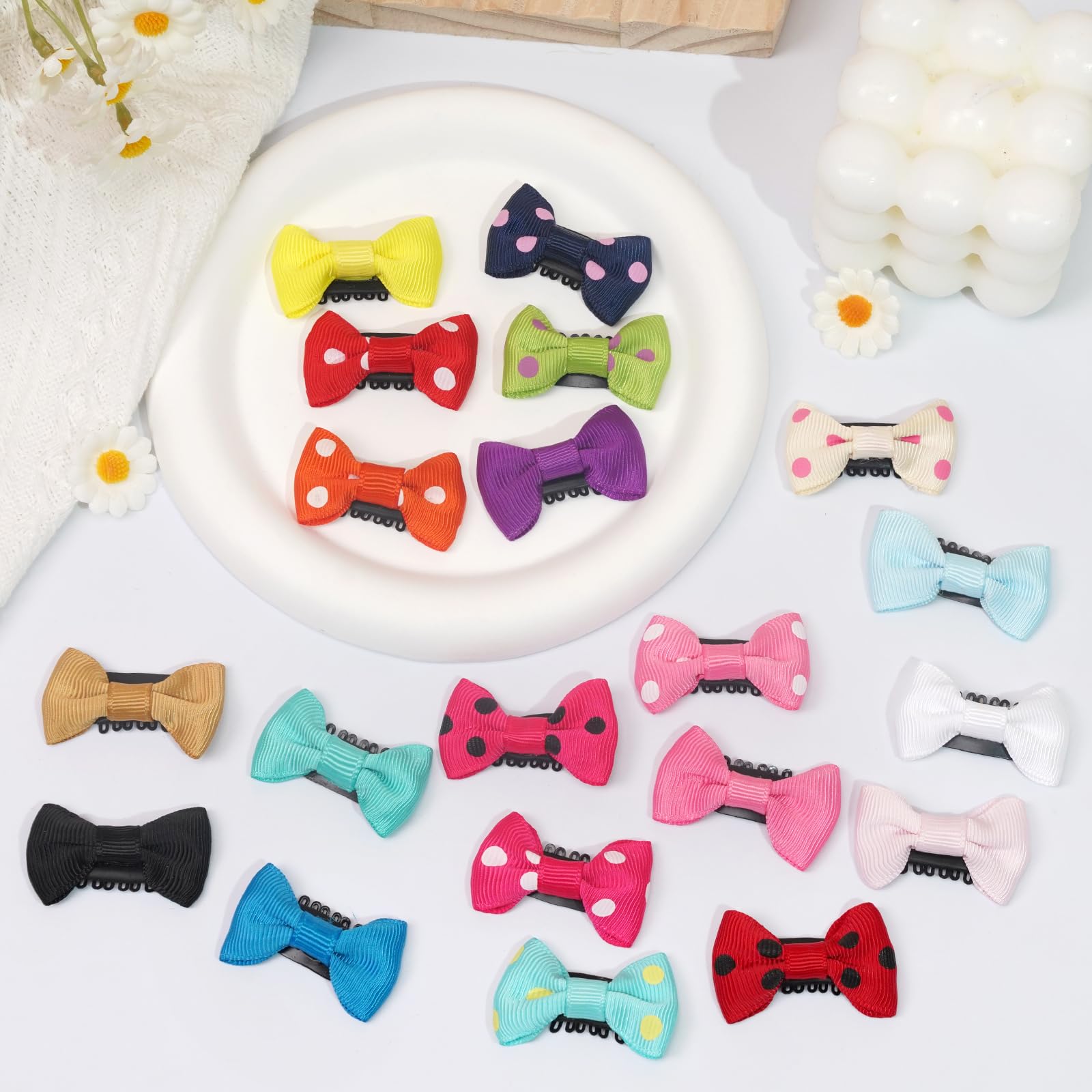 40PCS Baby Girls Hair Clips - 1.75 Inch Grosgrain Ribbon Hair Bows Snap Barrettes for Newborns, Infants & Toddlers | Handmade Hair Accessories for Girls | Perfect for Parties, Photos & Daily Outfits