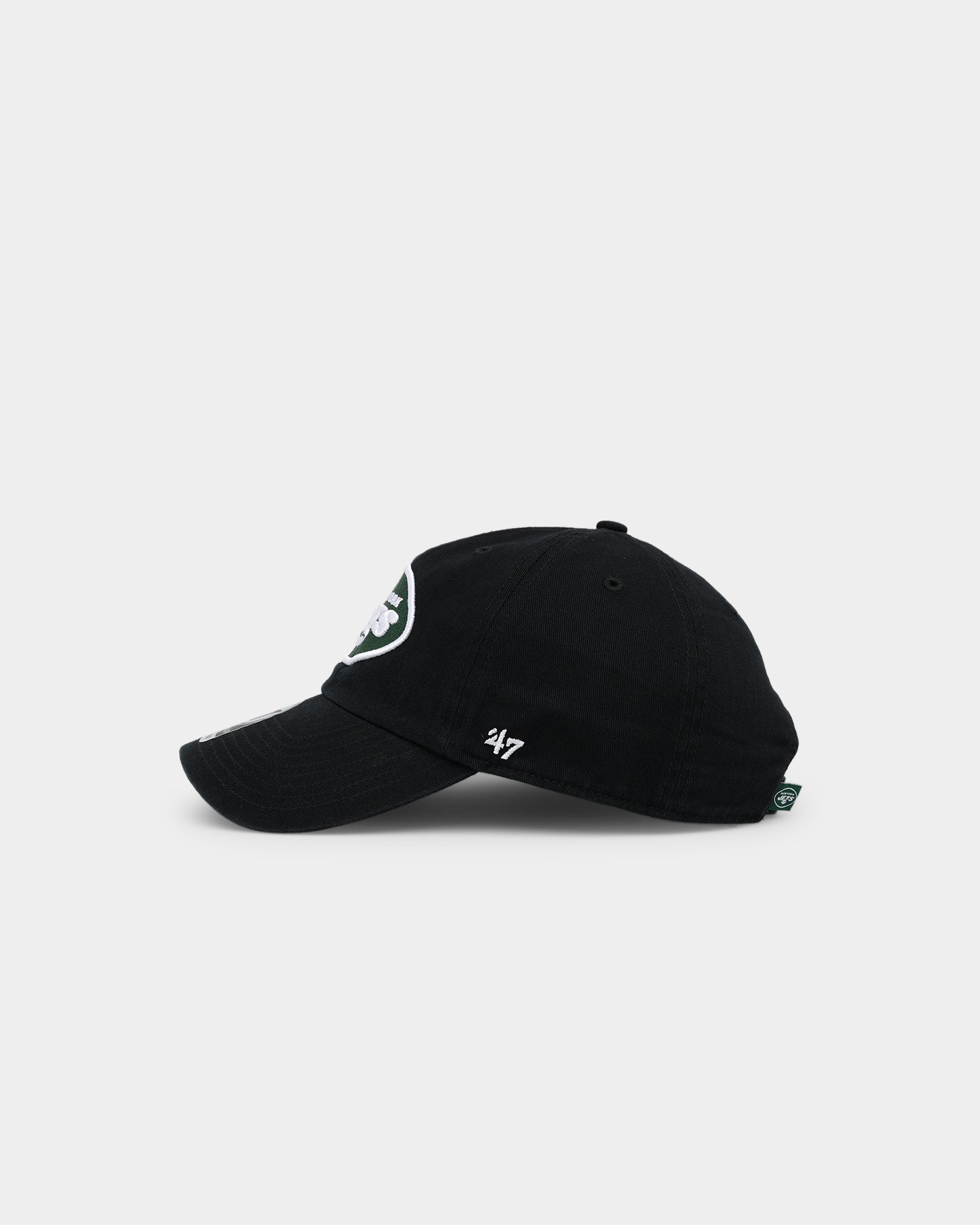 New York Jets 47 Clean Up Strapback Black Adjustable Hat - Official NFL Licensed Cap for Men & Women - Perfect for Game Day, Casual Wear & Sports Fans