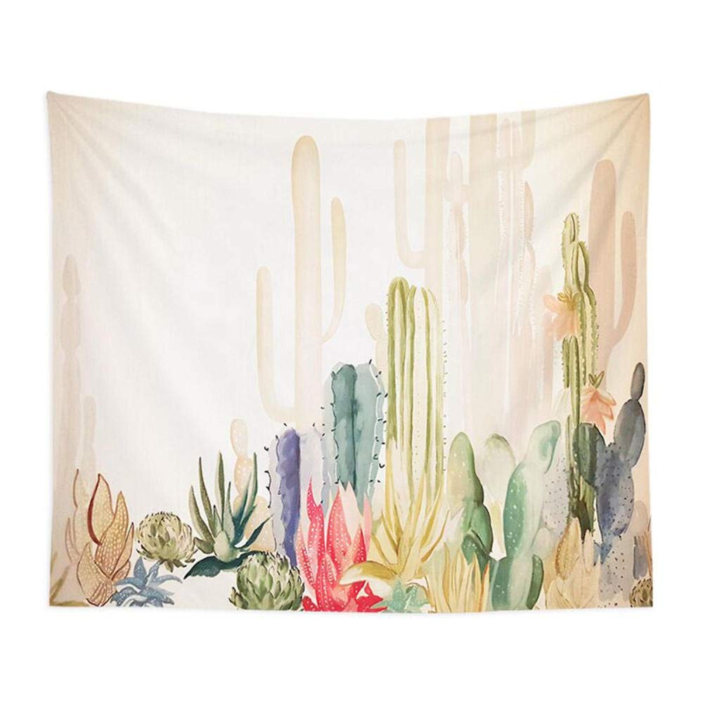 Mandala Wall Tapestry Cactus Design 51x59 Inches Large Bohemian Wall Hanging for Bedroom, Living Room & Dorm Decor - Perfect for Meditation Spaces, Yoga Studios & Hippie Home Decor