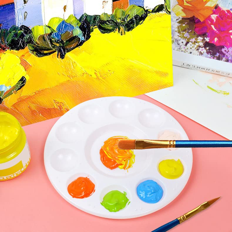 15 Pack Plastic Paint Tray Palettes for Kids & Students - Reusable White Paint Holder for Watercolor, Acrylic & Oil Painting - Perfect for Art Class, DIY Projects & Home Painting Activities
