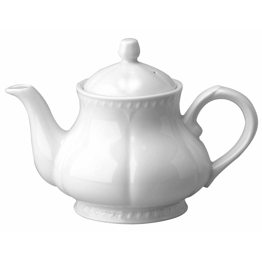 Churchill W BT1 Buckingham 20 Oz White Teapot - Elegant Porcelain Tea Pot for Afternoon Tea, Home Decor & Gift Giving