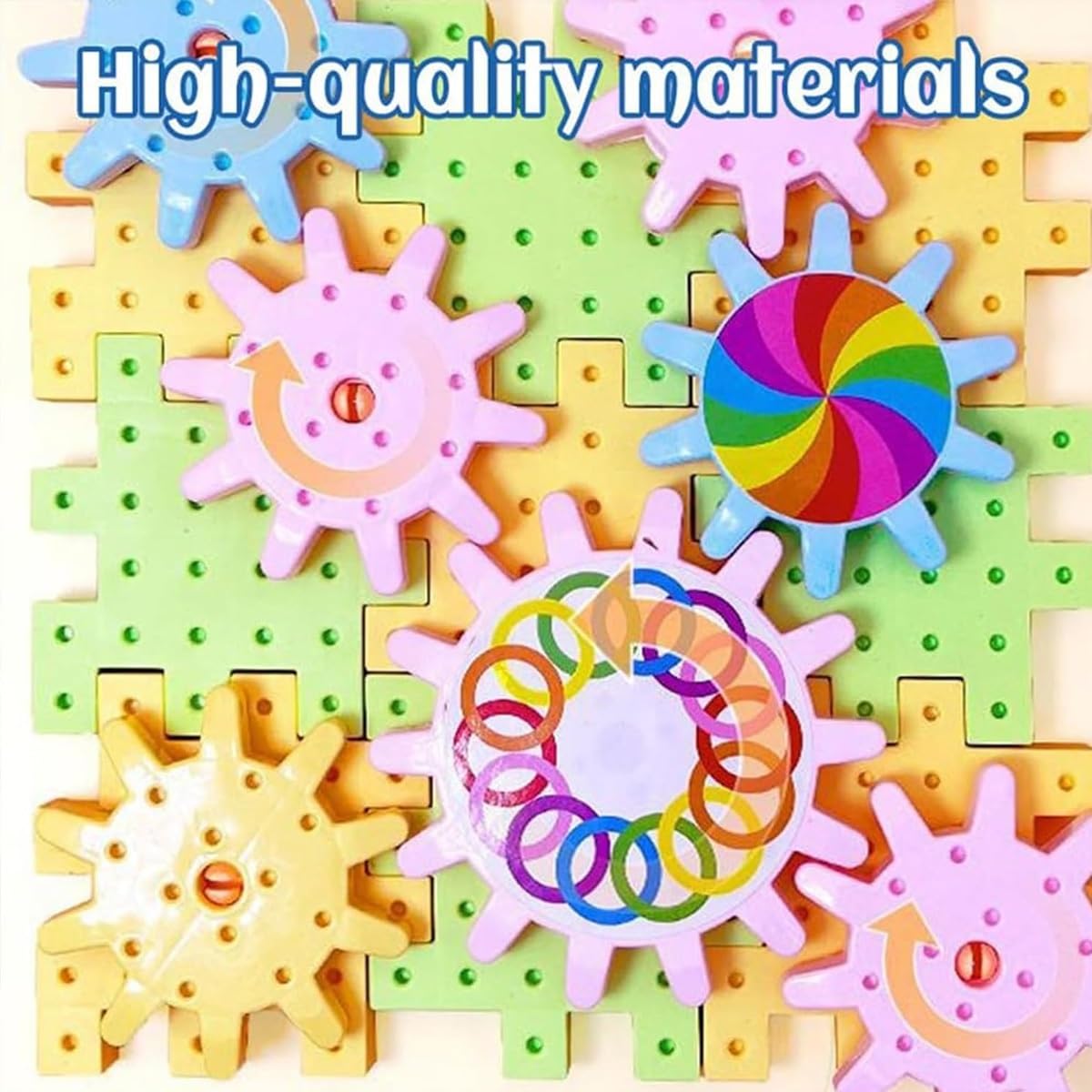 STEM Educational Electric Gears Building Blocks Toy Kit (263PCS) - DIY Rotating Mechanical Gears Construction Set for Kids - Perfect for Classroom STEM Learning, Home Play & Creative Engineering Projects