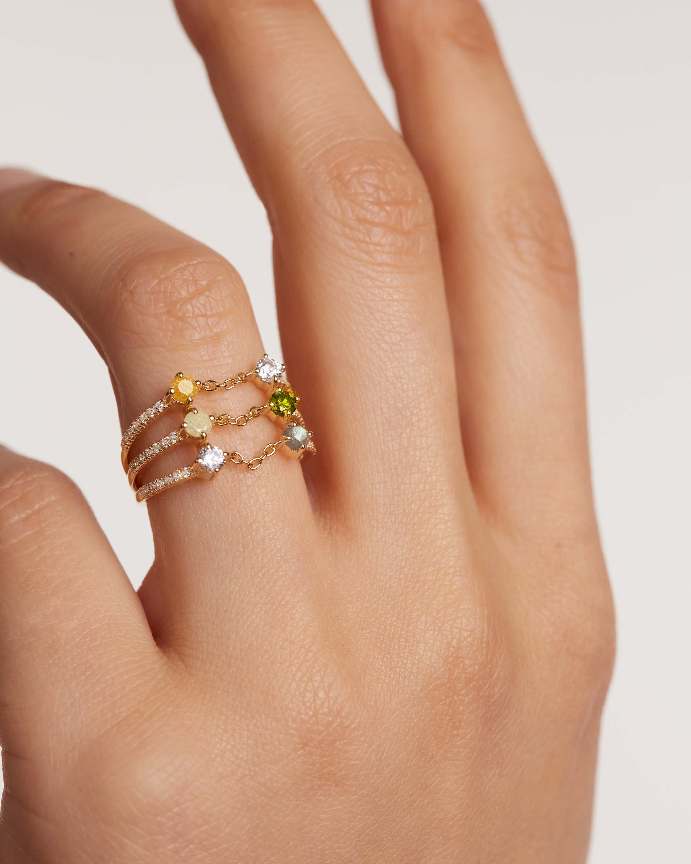 Juno Gold Ring for Women - Elegant 14K Solid Gold Band Ring - Perfect for Wedding, Engagement, Anniversary & Everyday Wear