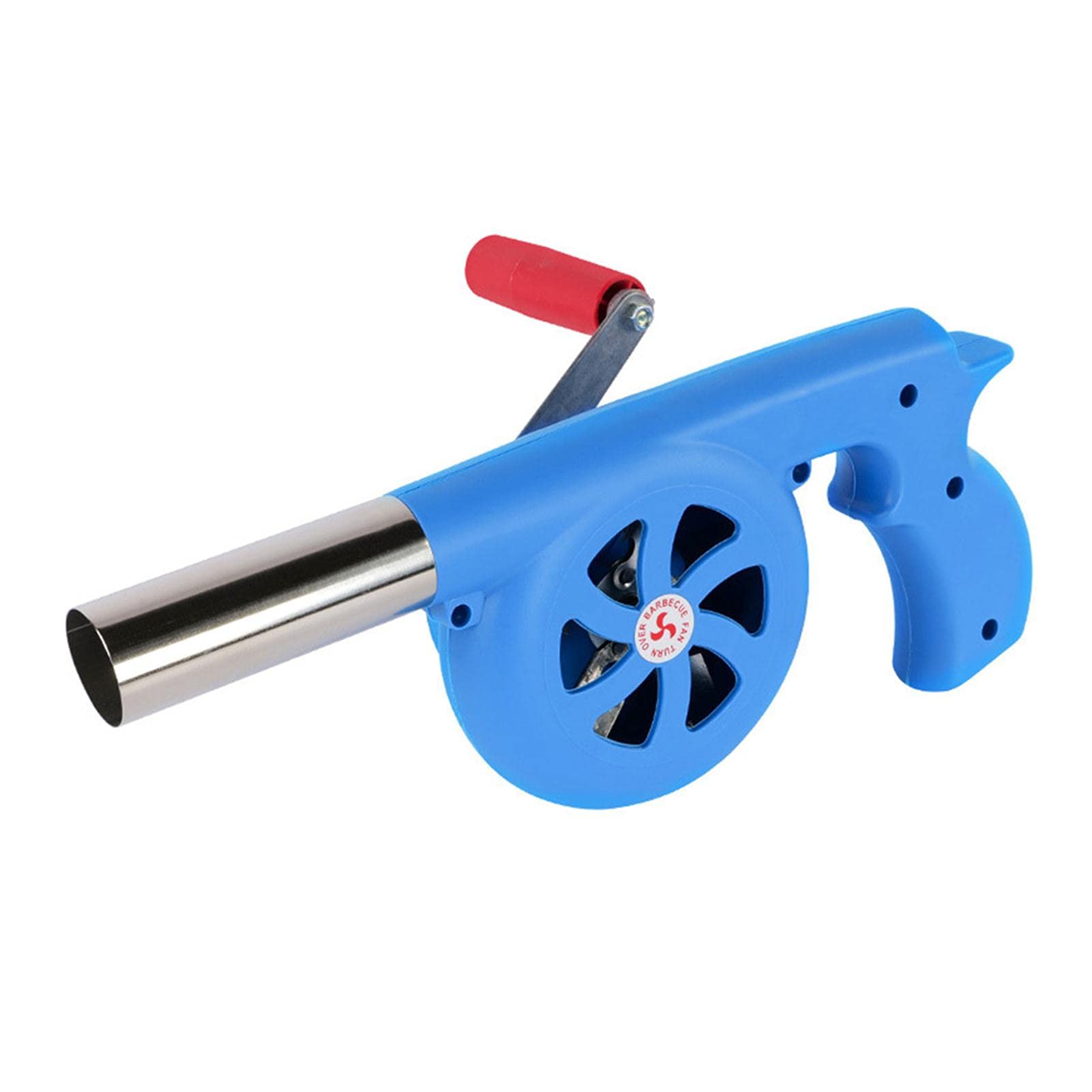 Hand Crank BBQ Fan - Portable Outdoor Cooking Air Blower with Manual Speed Control & Durable Metal Fan Blade - Perfect for Camping, Hiking, Picnics & Backyard Barbecues