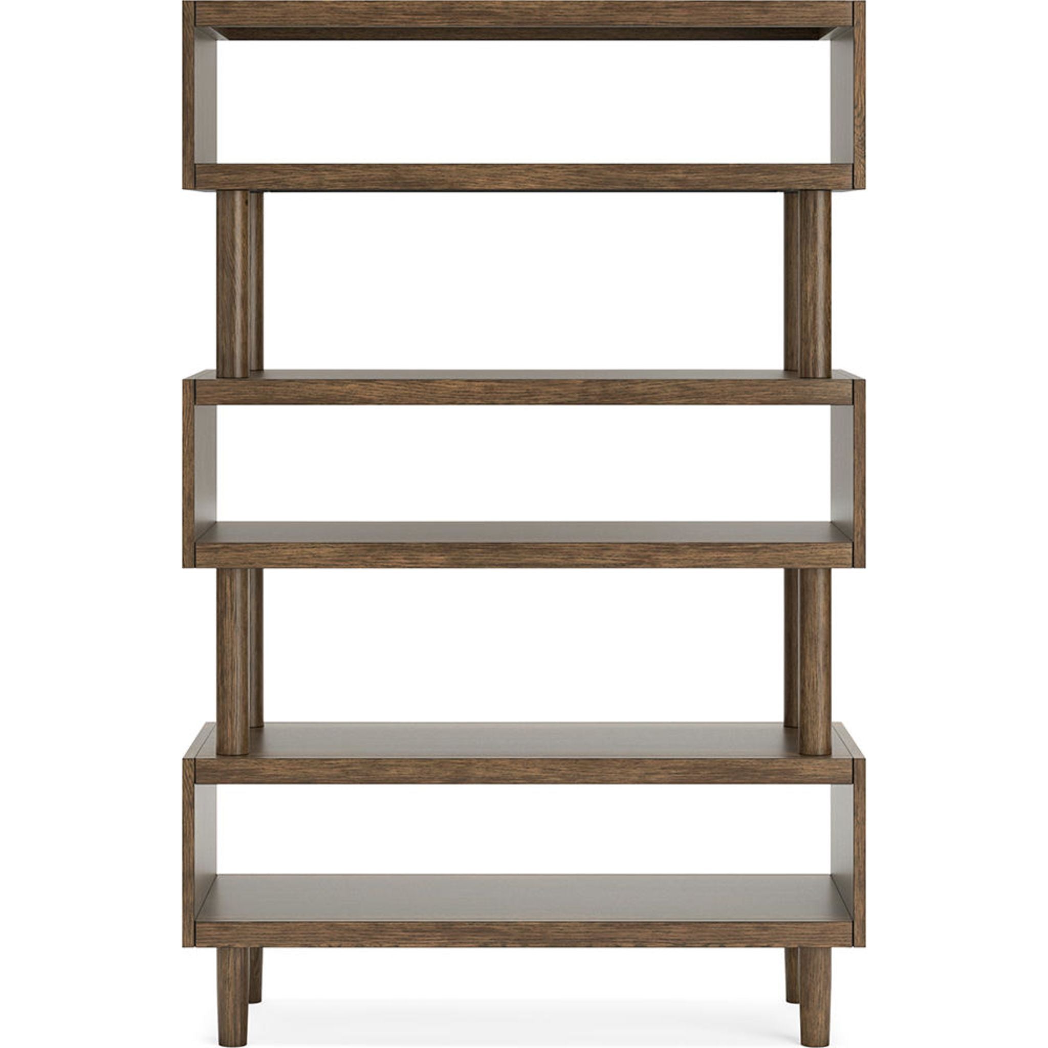 Austanny 5-Tier Wooden Bookcase - Warm Brown Bookshelf for Living Room, Bedroom & Office - Stylish Storage Solution for Books, Decor & Essentials