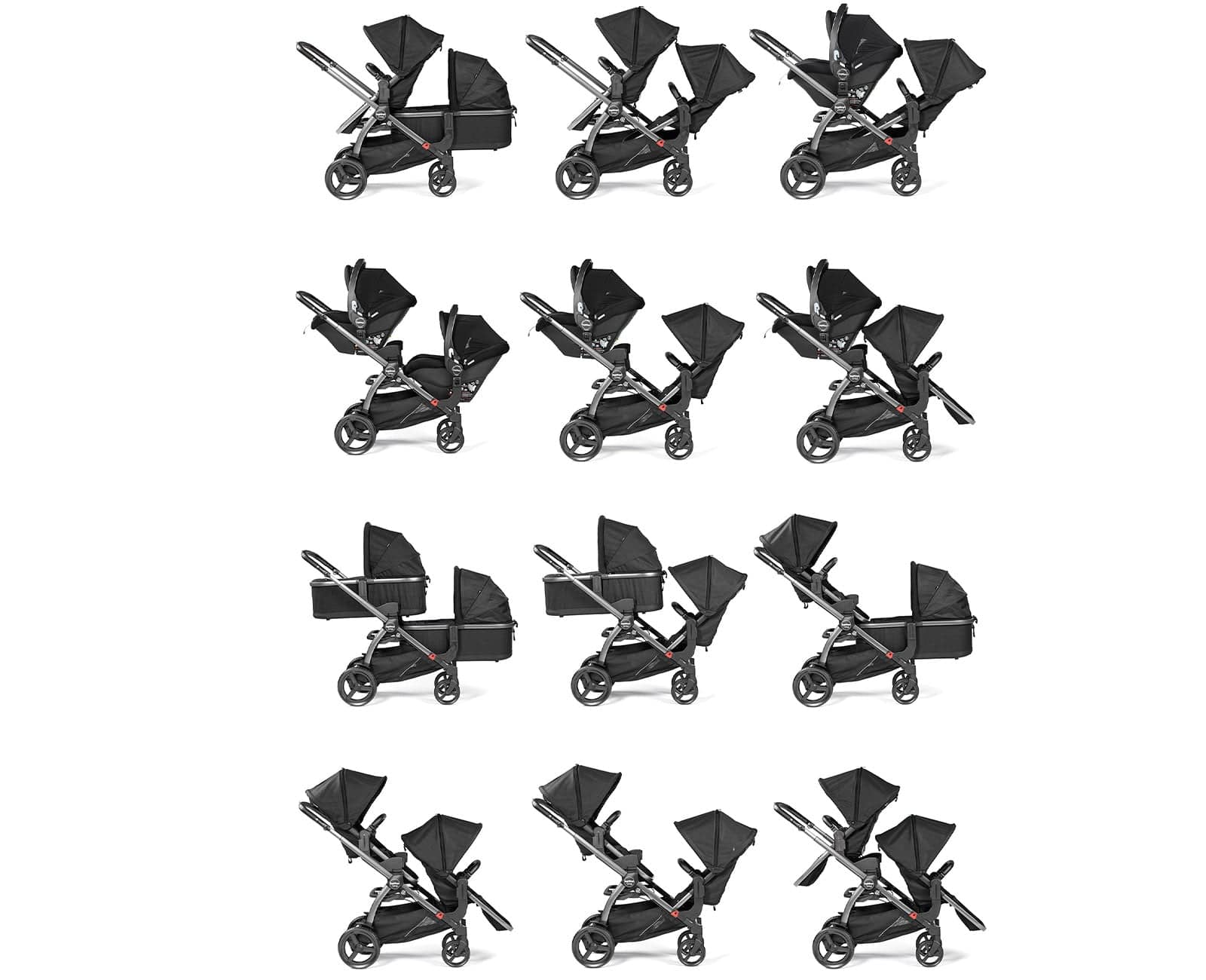 Peg Perego YPSI Travel System Stroller and Car Seat Combo - Lightweight, Compact for Easy Travel - Perfect for Newborns, Infants & Toddlers - Ideal for Airports, Shopping & Family Outings