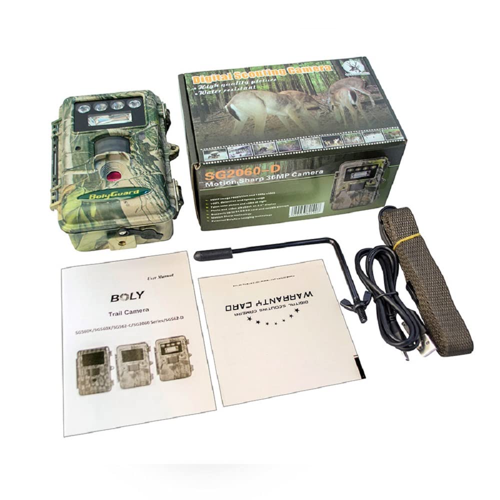 36MP Trail Game Camera with 1080P HD Video & Xenon Flash - Night Vision Hunting Camera for Wildlife Scouting, Motion Detection, Outdoor Security (Perfect for Hunting, Wildlife Monitoring & Home Surveillance)