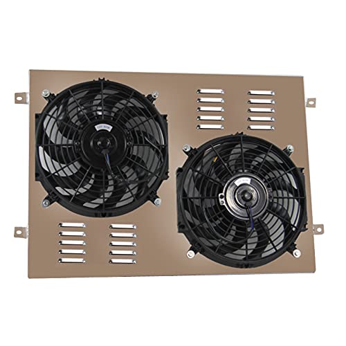 ECMRAD Aluminum Radiator Shroud with Dual 12