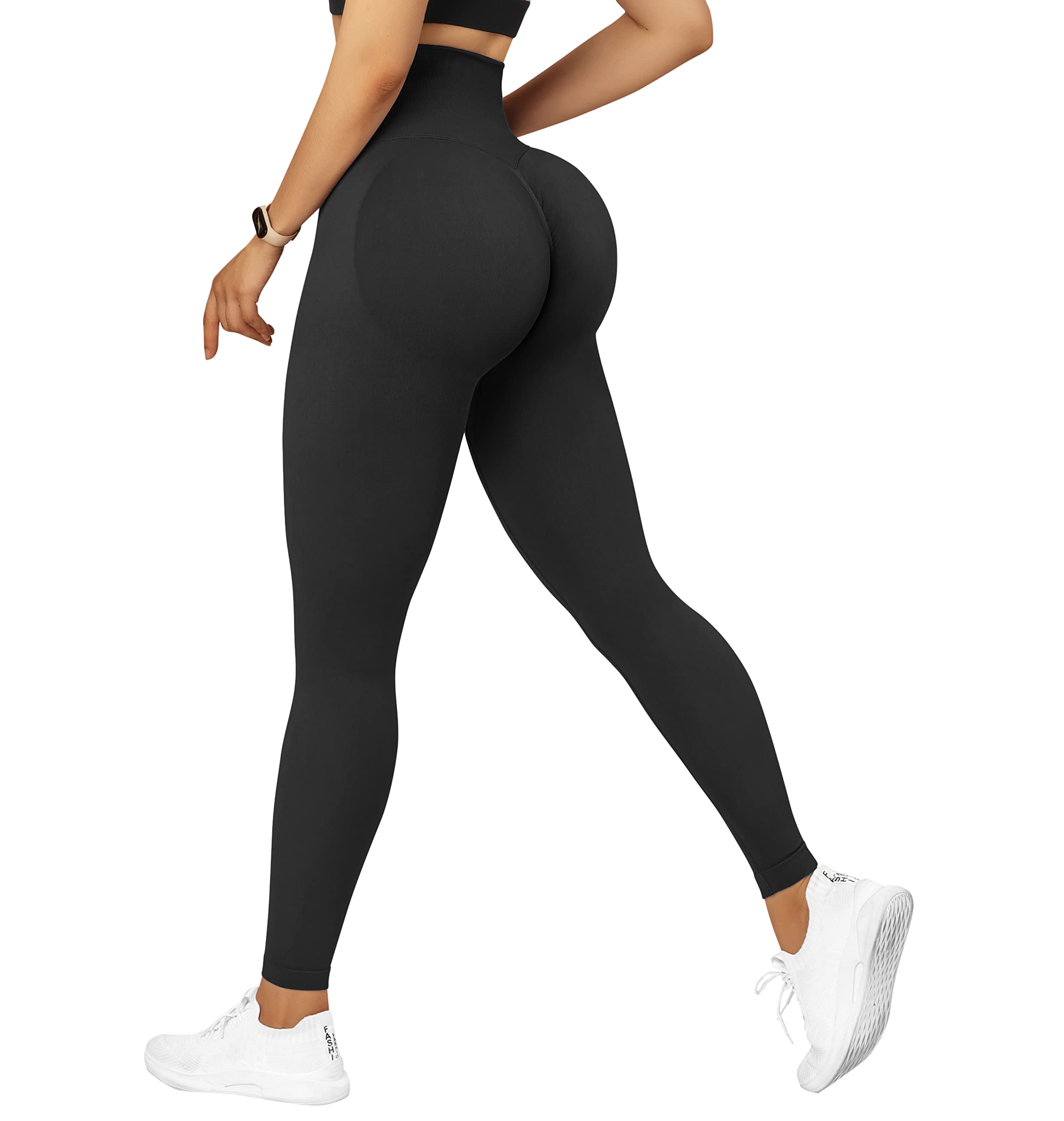 RXRXCOCO Women's High Waist Seamless Yoga Pants - Butt Lifting Workout Leggings for Gym, Running & Fitness | Compression Activewear for Women
