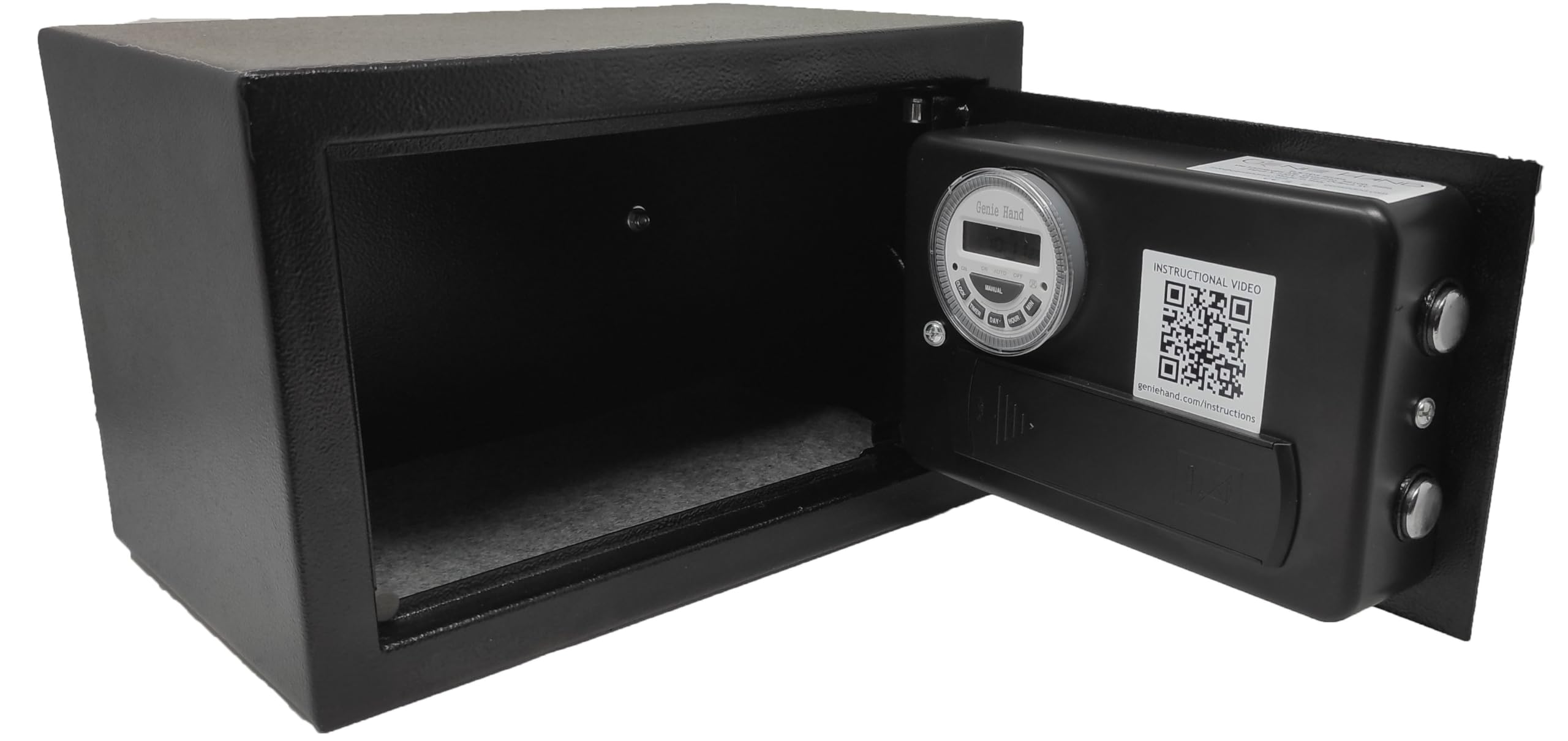 Genie Hand Time Lock Safe with Weekly/Daily Timer - B-Class Security Lock & Anti-Bounce Technology - Perfect for Home, Office, and Retail Cash Management