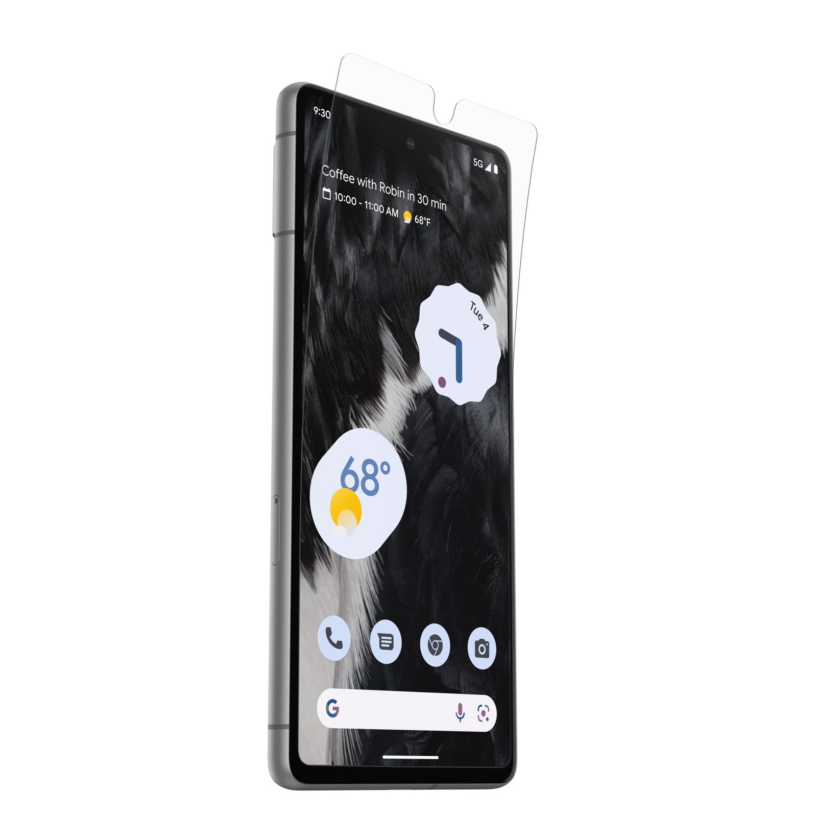 OtterBox Alpha Flex Screen Protector for Google Pixel 7 - Shatterproof & Antimicrobial for Daily Protection