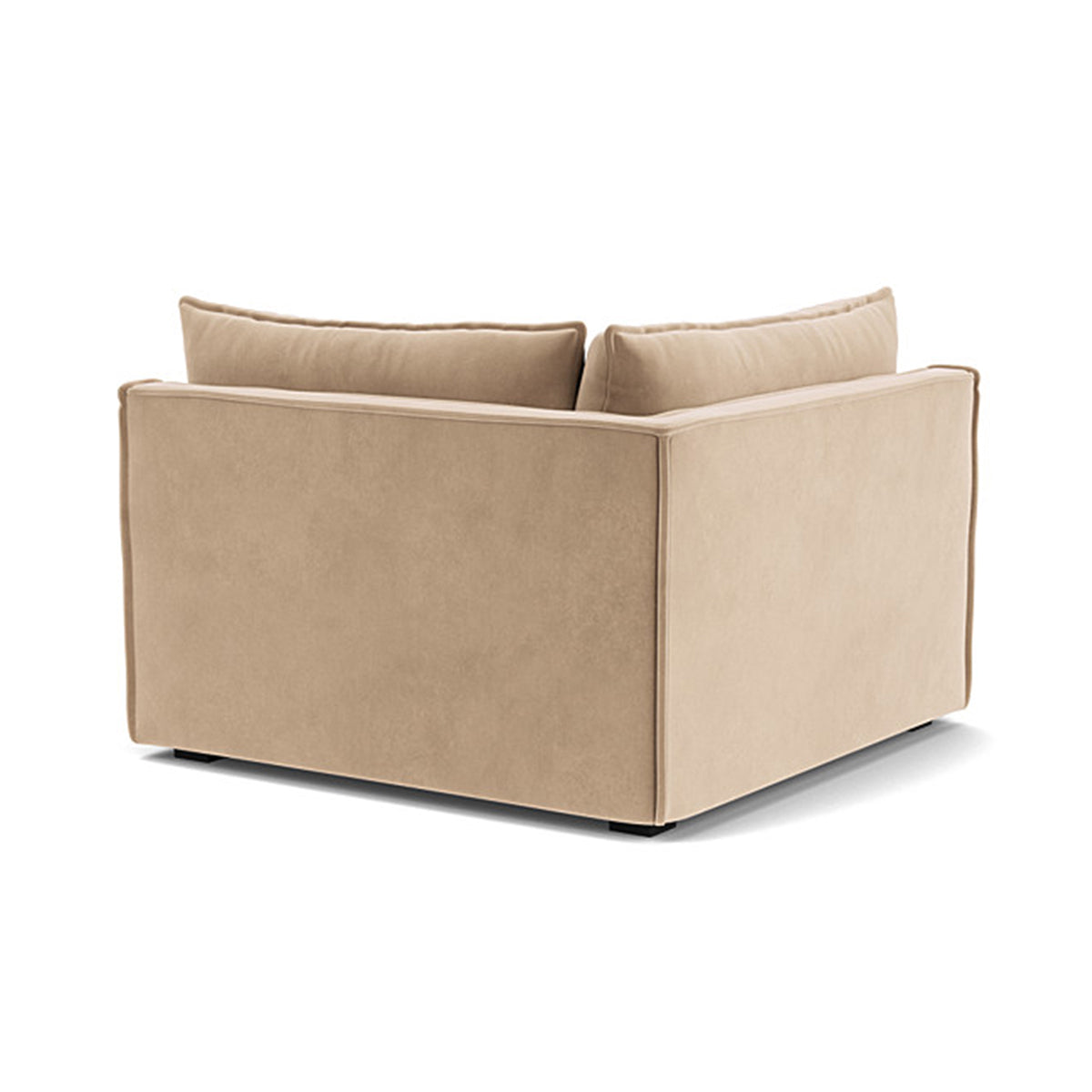 Daphne Velvet Right Corner Modular Sofa - 1 Seater Contemporary Sectional Couch for Small Spaces | Perfect for Apartments, Living Rooms & Cozy Corners