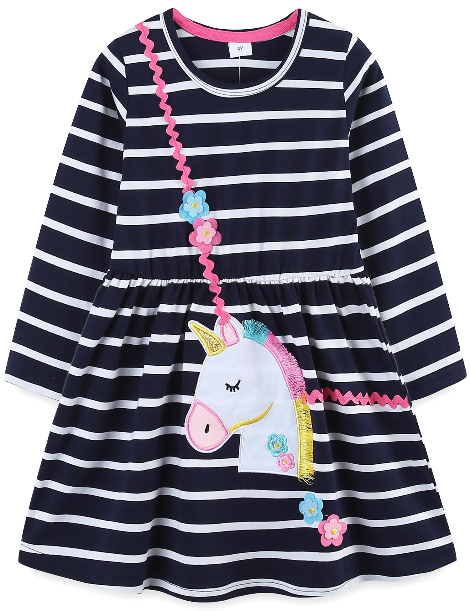 Toddler Girls Cotton Embroidery Applique Short Sleeve Dresses for Ages 2-7 Years | Cute Summer Outfits for Playdates & Birthday Parties