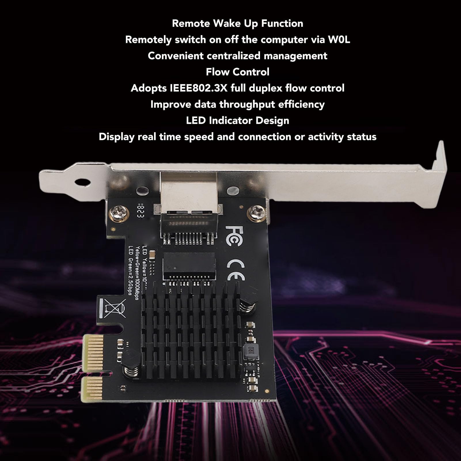 2.5Gb PCIe Ethernet Network Card - RTL8125B Gigabit RJ45 Port Adapter for PC (Windows 7/8/10/11) | High-Speed Internet Connection for Gaming, Streaming & Home Office