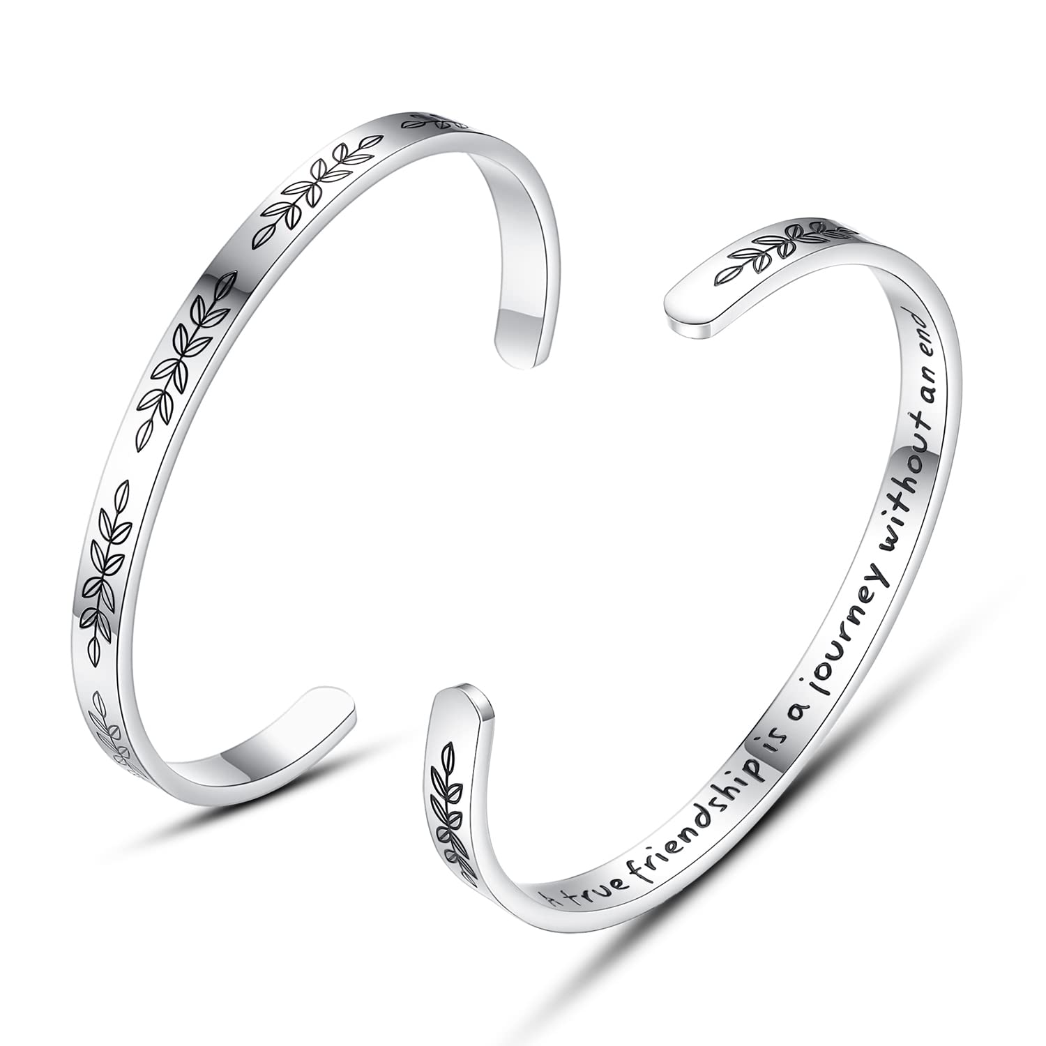 Personalized Cuff Bracelets for Women & Girls - Best Friend Sister Mom Daughter Gift - Custom Name Jewelry for Birthday, Mother's Day, Christmas - Perfect for Everyday Wear & Special Occasions