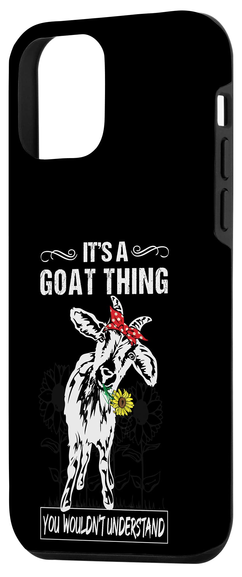 iPhone 12 Mini Case - Funny Goat Graphics Farm Animal Design | Perfect for Animal Lovers & Unique Style | Great for Daily Use, Work & Travel